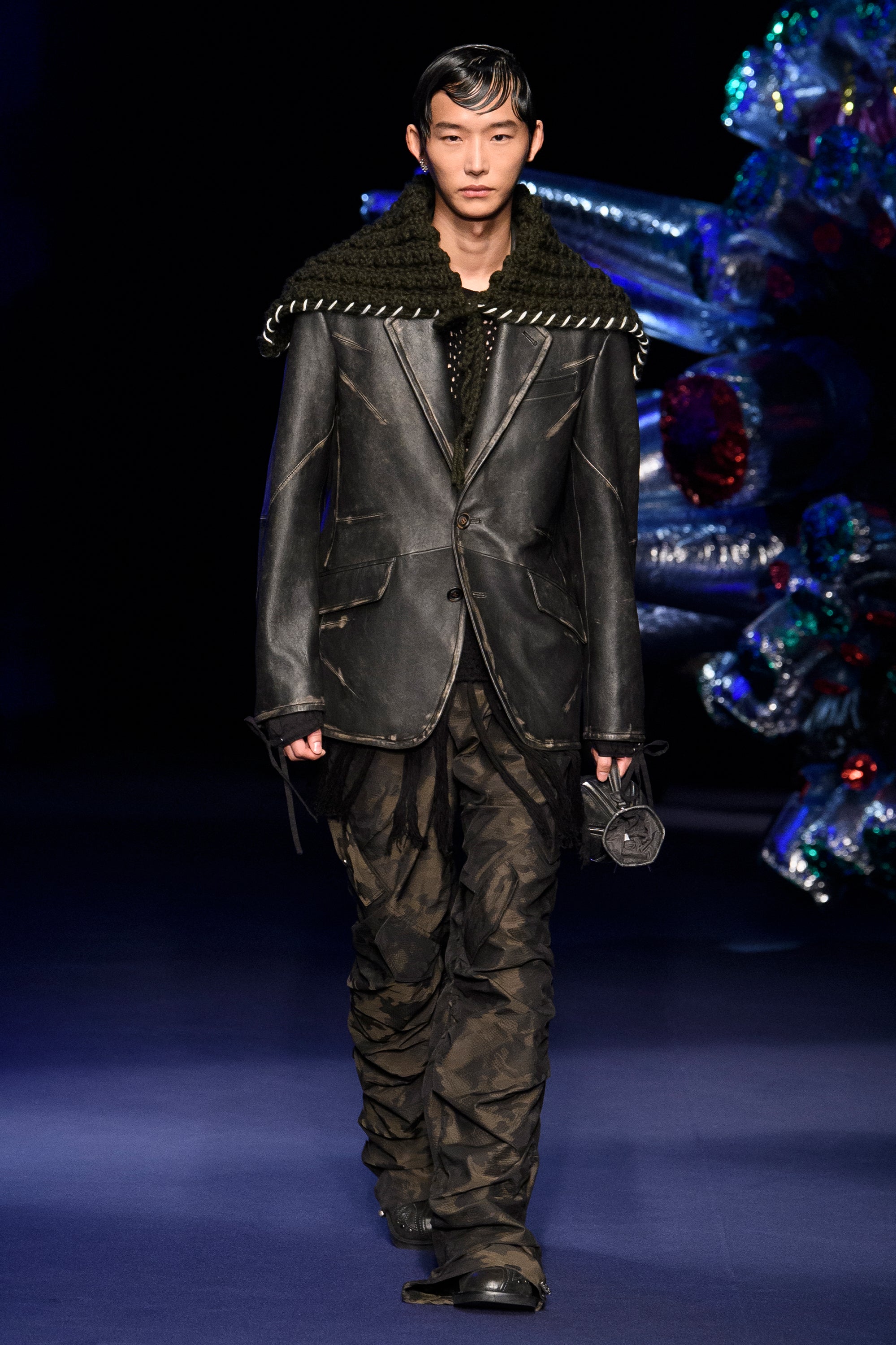 Andersson Bell - Chunky Wool-Blend Hand Knitted Scarf (Green) product image 5 | TRAB K-Fashion Australia