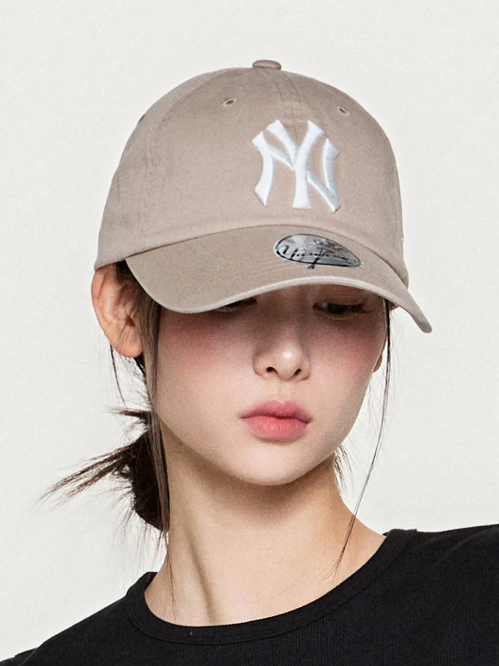 MLB Korea - MLB Signature Unstructured Ball Cap New York Yankees (Beige) product image 4 | TRAB K-Fashion Australia