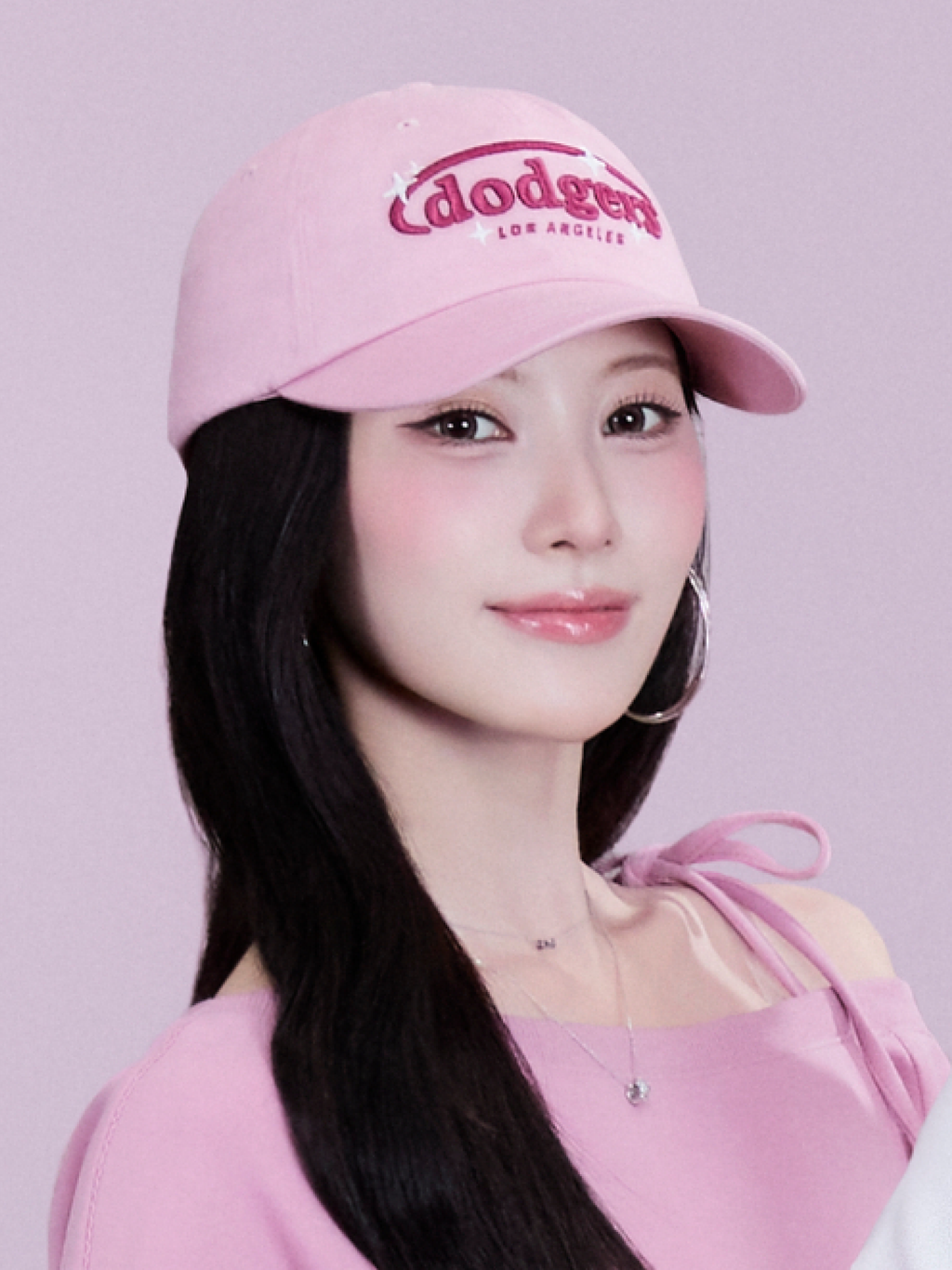 MLB Korea - MLB Cute Pop Unstructured Ball Cap LA Dodgers (Pink) product image 1 | TRAB K-Fashion Australia