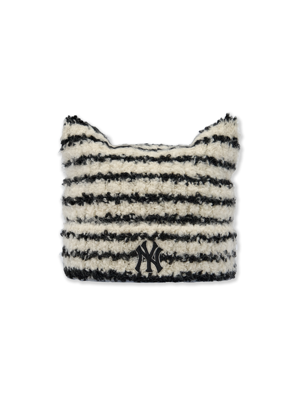 MLB Korea - MLB Striped Meow Beanie New York Yankees (Black) product image 1 | TRAB K-Fashion Australia