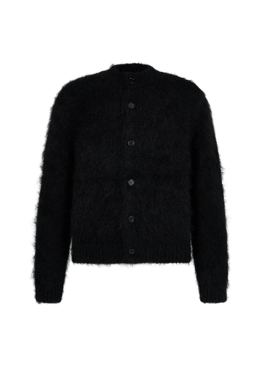 Amomento - men's mohair bulky cardigan (Black) product image 1 | TRAB K-Fashion Australia