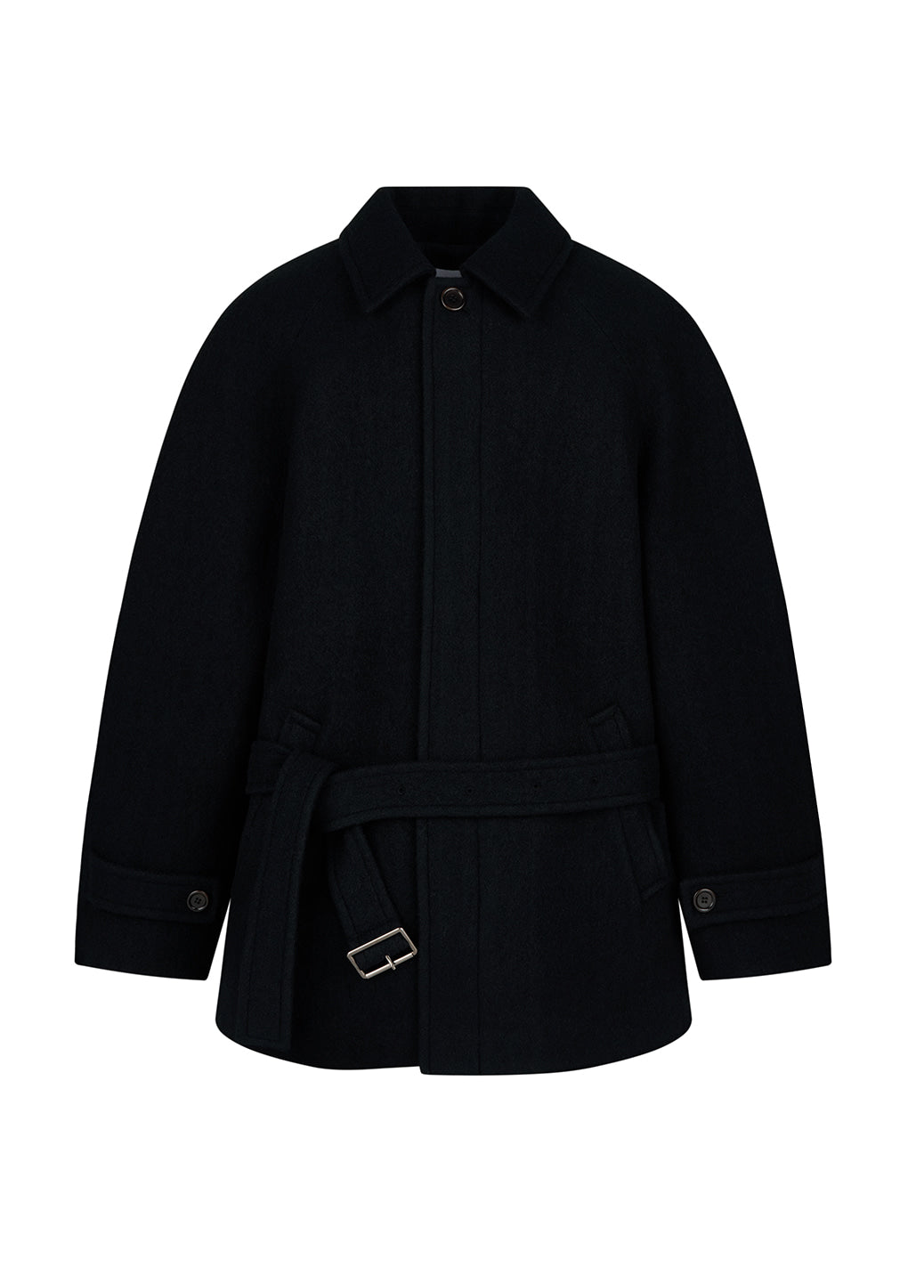Amomento - belted mid coat (Black) product image 1 | TRAB K-Fashion Australia