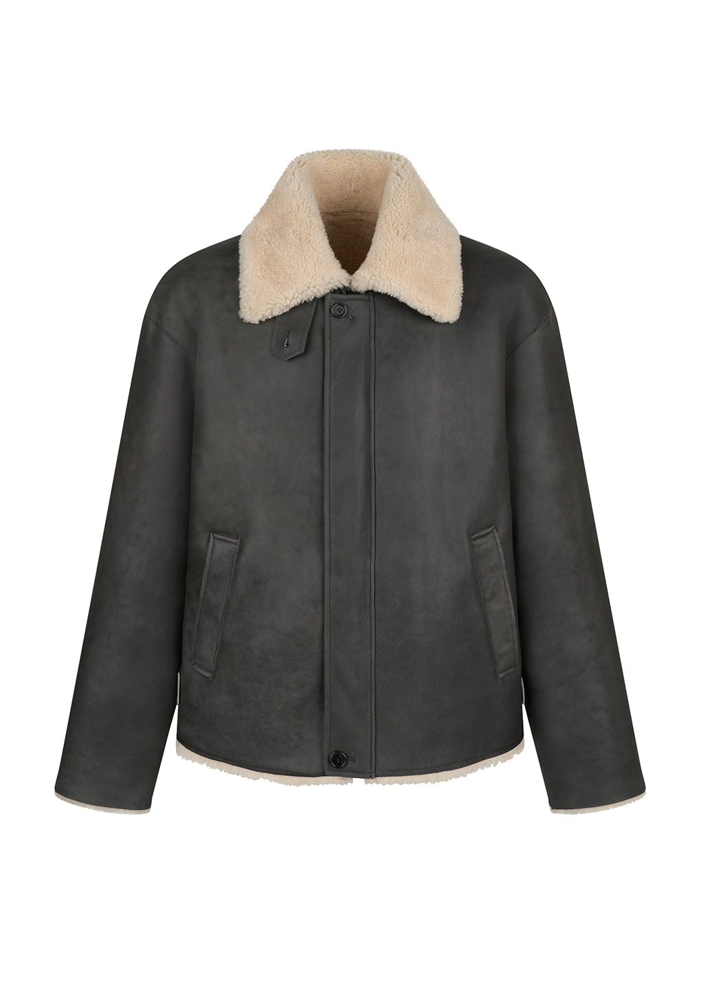 Amomento - [Pre-Order] lambskin shearling jumper (Khaki) product image 1 | TRAB K-Fashion Australia