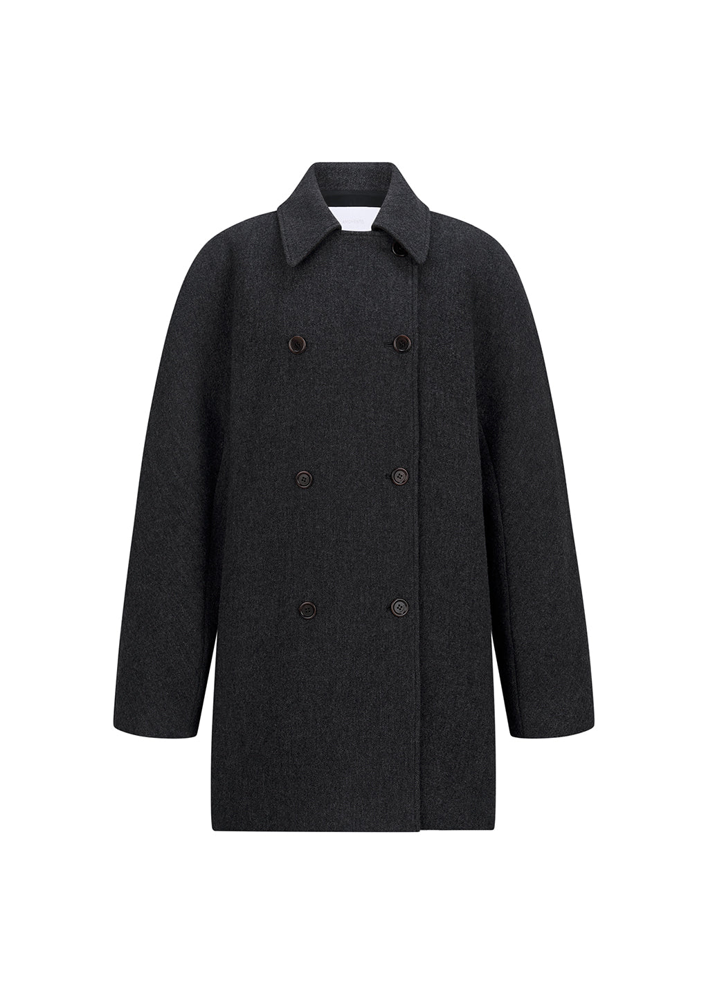 Amomento - rounded half coat (Charcoal) product image 1 | TRAB K-Fashion Australia