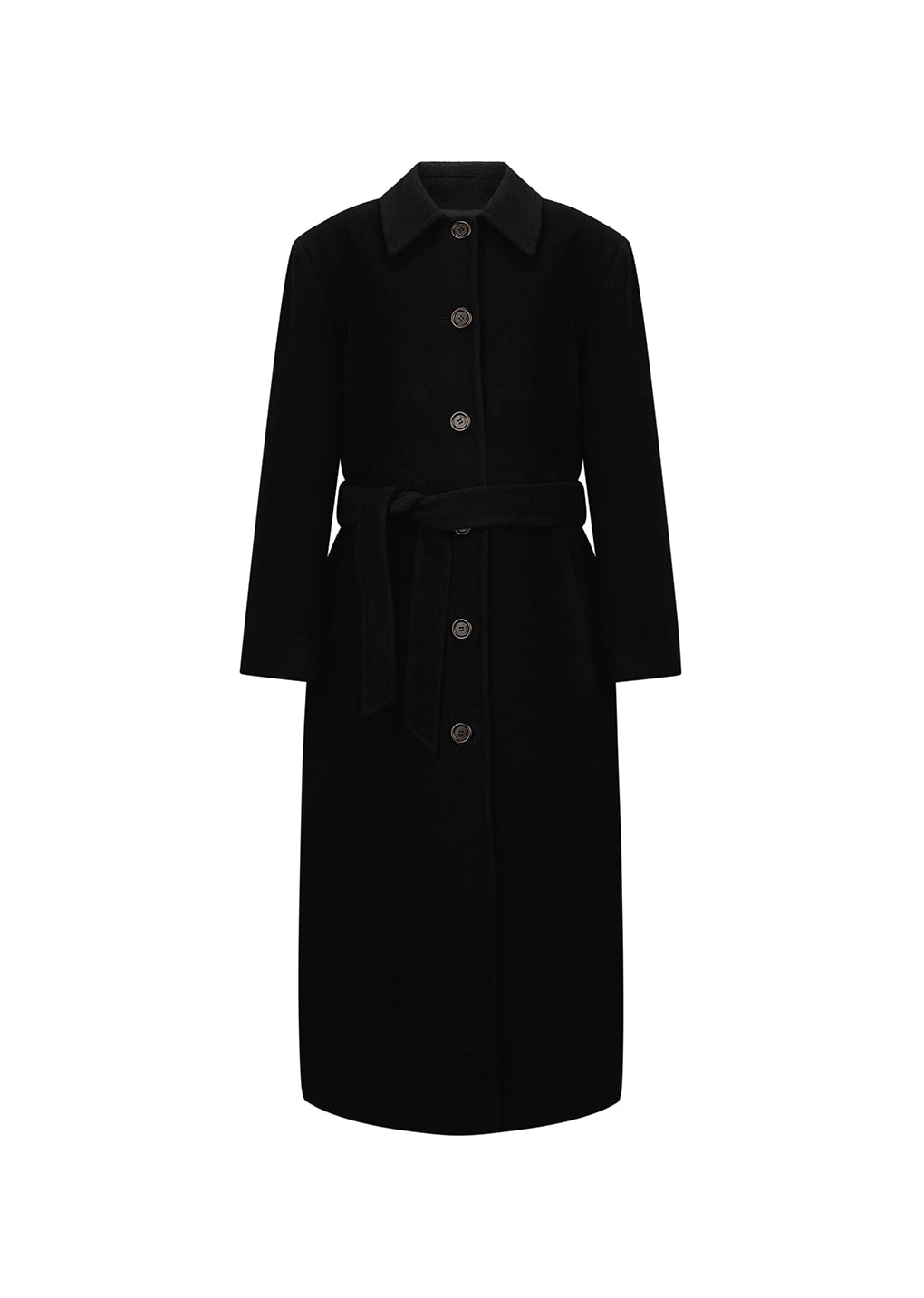 Amomento - single breasted maxi long coat (Black) product image 1 | TRAB K-Fashion Australia