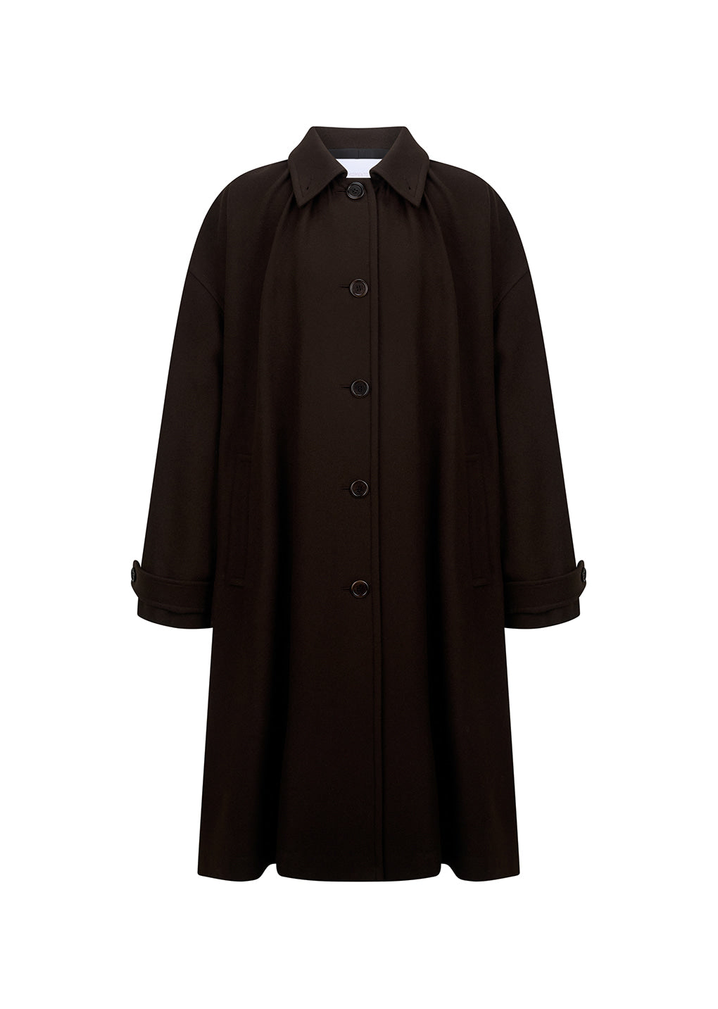 Amomento - shirring coat (Brown) product image 1 | TRAB K-Fashion Australia