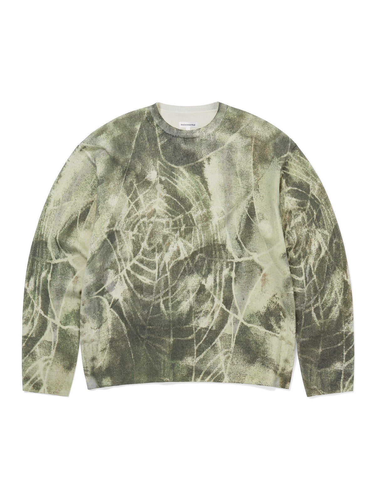 thisisneverthat - Abstract Web Knit Sweater (Olive) product image 1 | TRAB K-Fashion Australia
