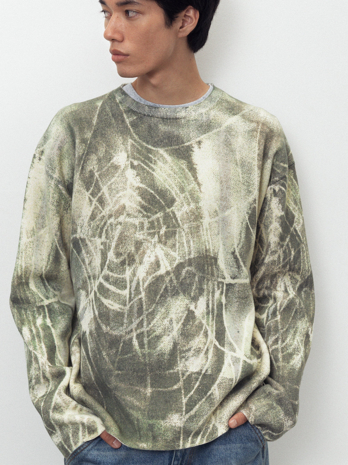 thisisneverthat - Abstract Web Knit Sweater (Olive) product image 5 | TRAB K-Fashion Australia