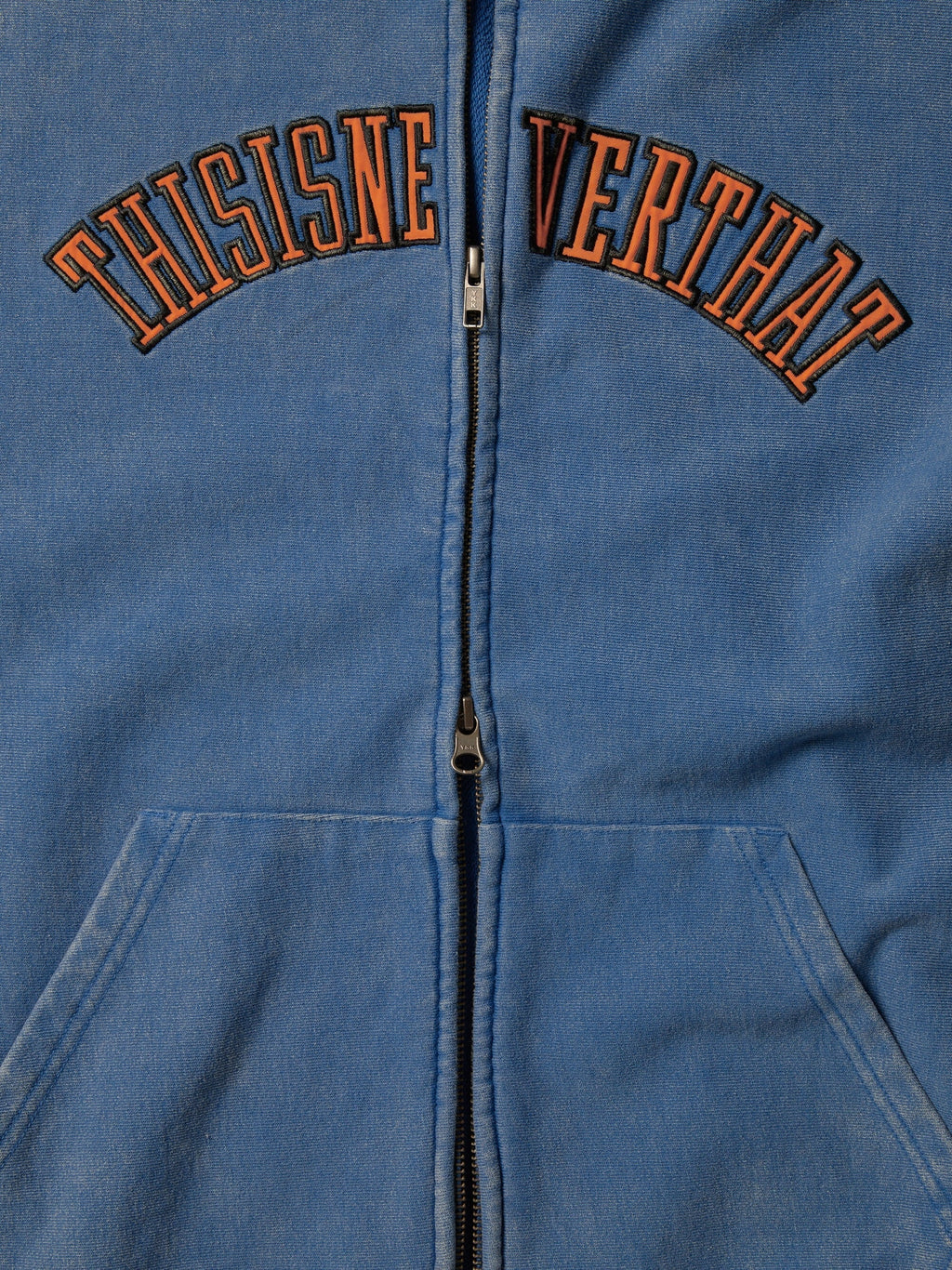 thisisneverthat - Applique Zip Up Hoodie (Blue) product image 3 | TRAB K-Fashion Australia