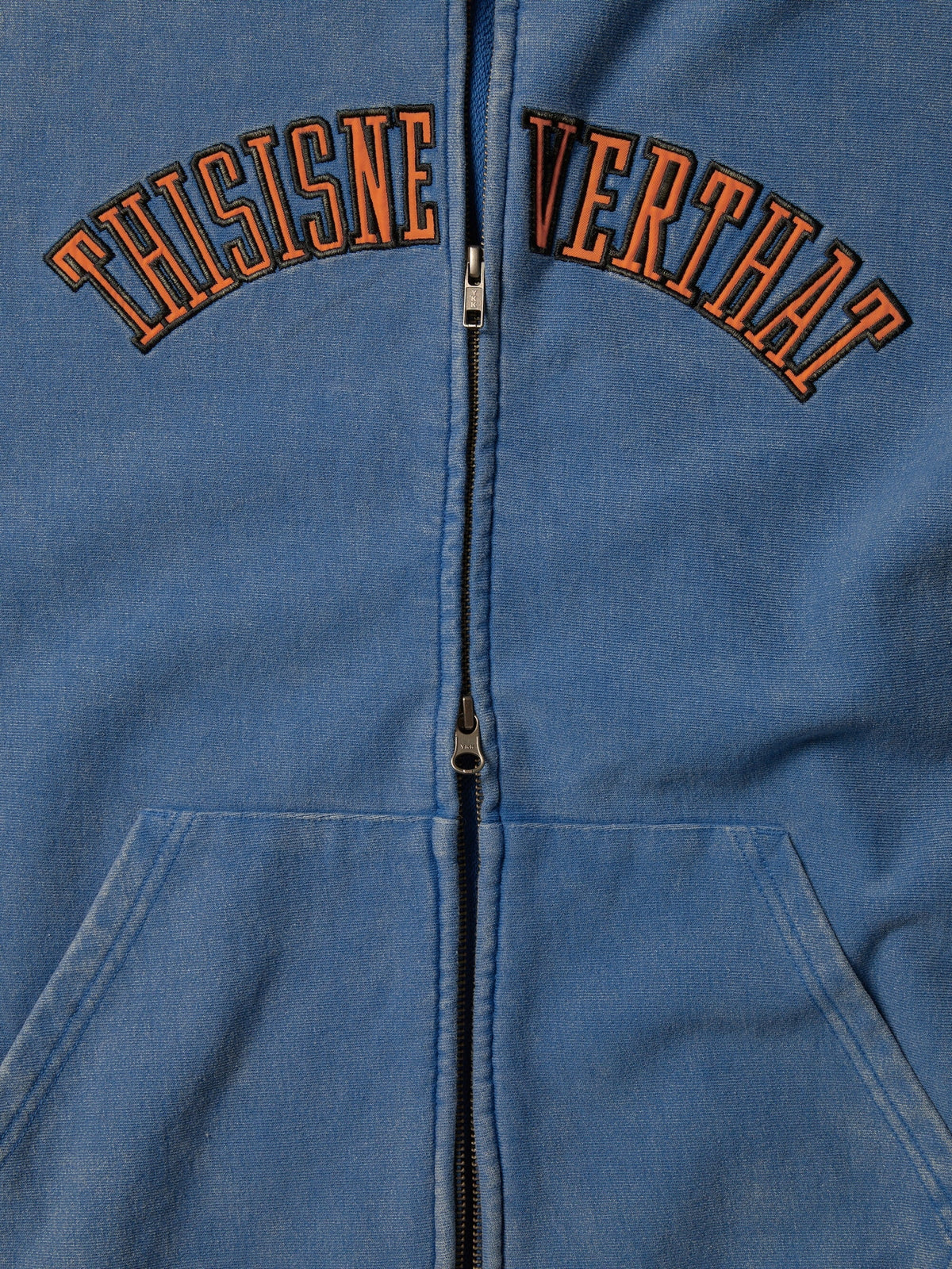 thisisneverthat - Applique Zip Up Hoodie (Blue) product image 3 | TRAB K-Fashion Australia