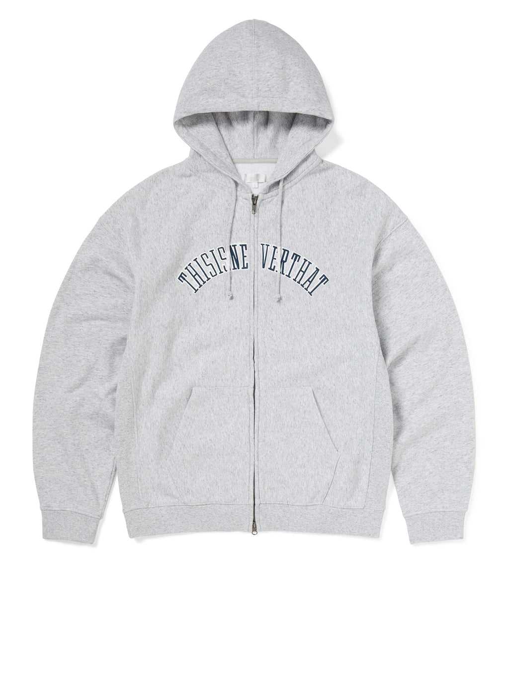 thisisneverthat - Applique Zip Up Hoodie (Heather Grey) product image 1 | TRAB K-Fashion Australia