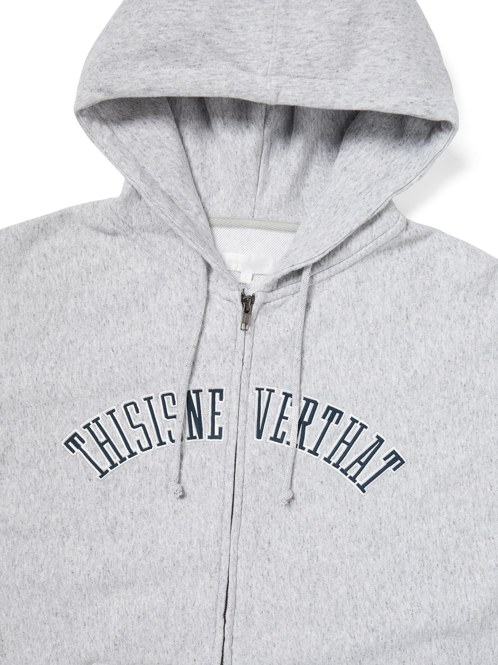 thisisneverthat - Applique Zip Up Hoodie (Heather Grey) product image 2 | TRAB K-Fashion Australia