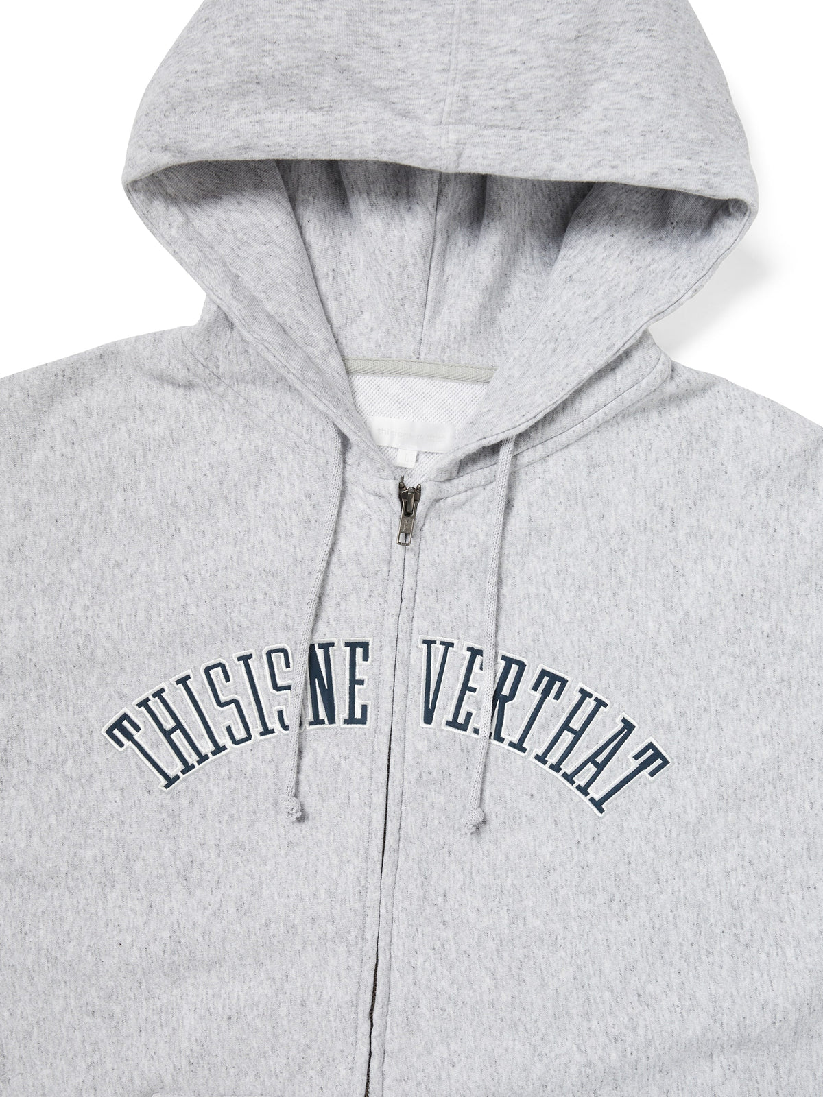 thisisneverthat - Applique Zip Up Hoodie (Heather Grey) product image 2 | TRAB K-Fashion Australia