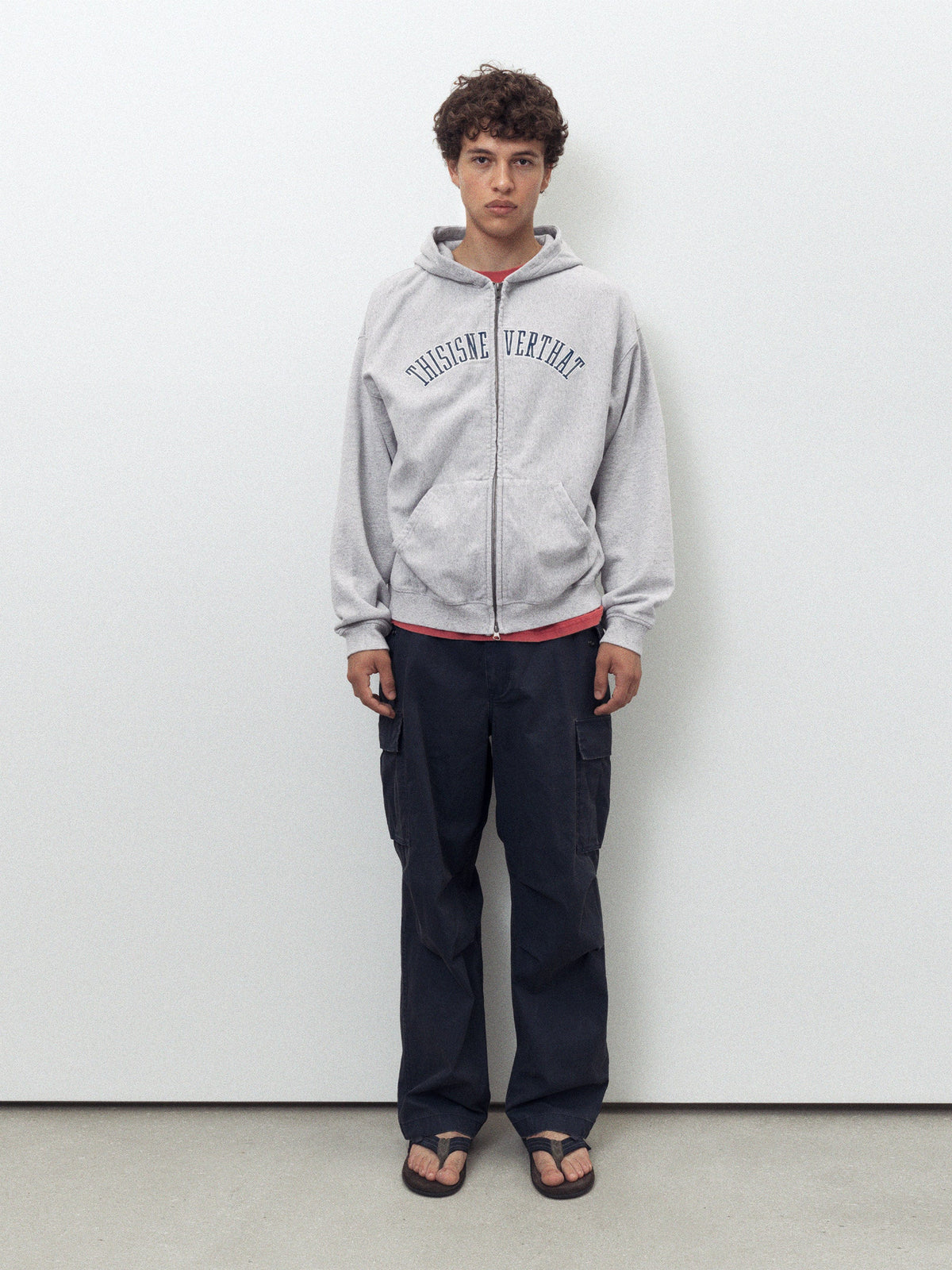 thisisneverthat - Applique Zip Up Hoodie (Heather Grey) product image 5 | TRAB K-Fashion Australia