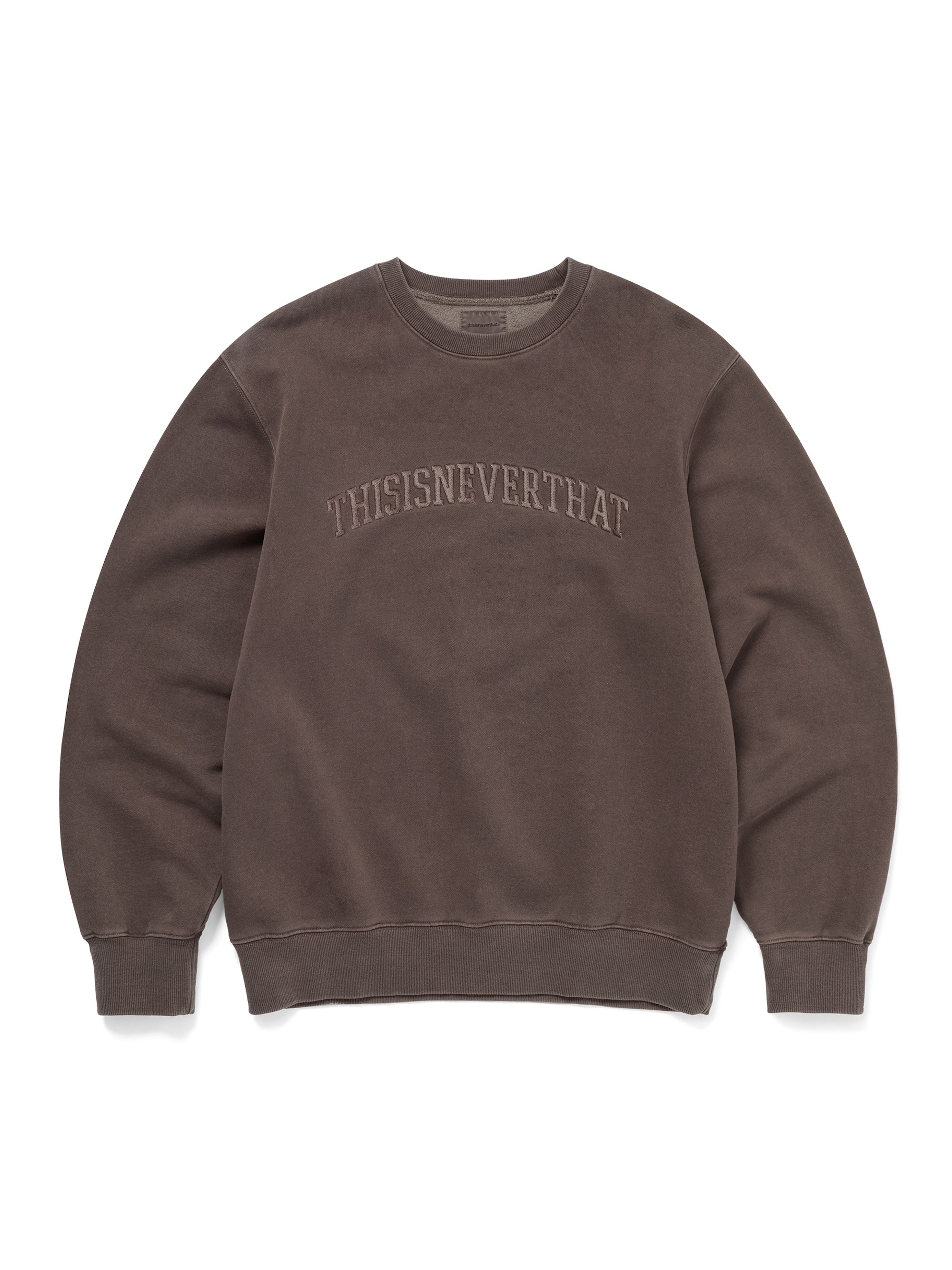 thisisneverthat - Arch-Logo Crewneck (Heather Chocolate) product image 1 | TRAB K-Fashion Australia