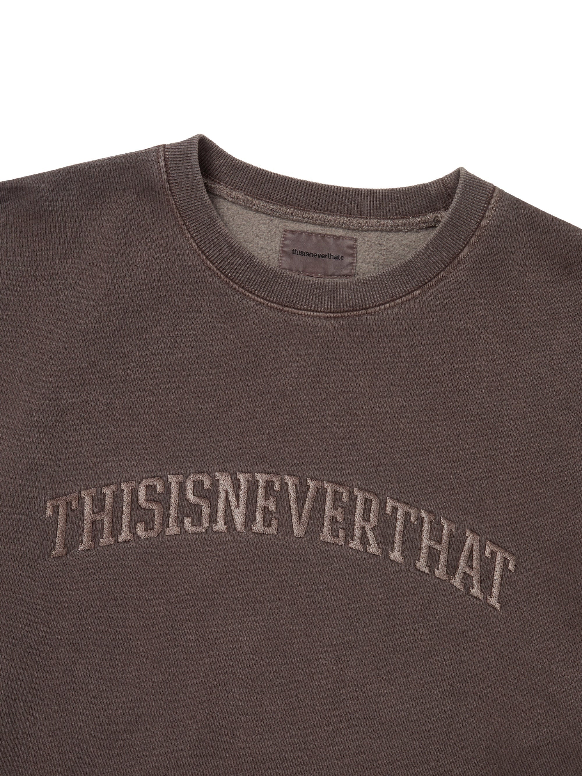 thisisneverthat - Arch-Logo Crewneck (Heather Chocolate) product image 2 | TRAB K-Fashion Australia
