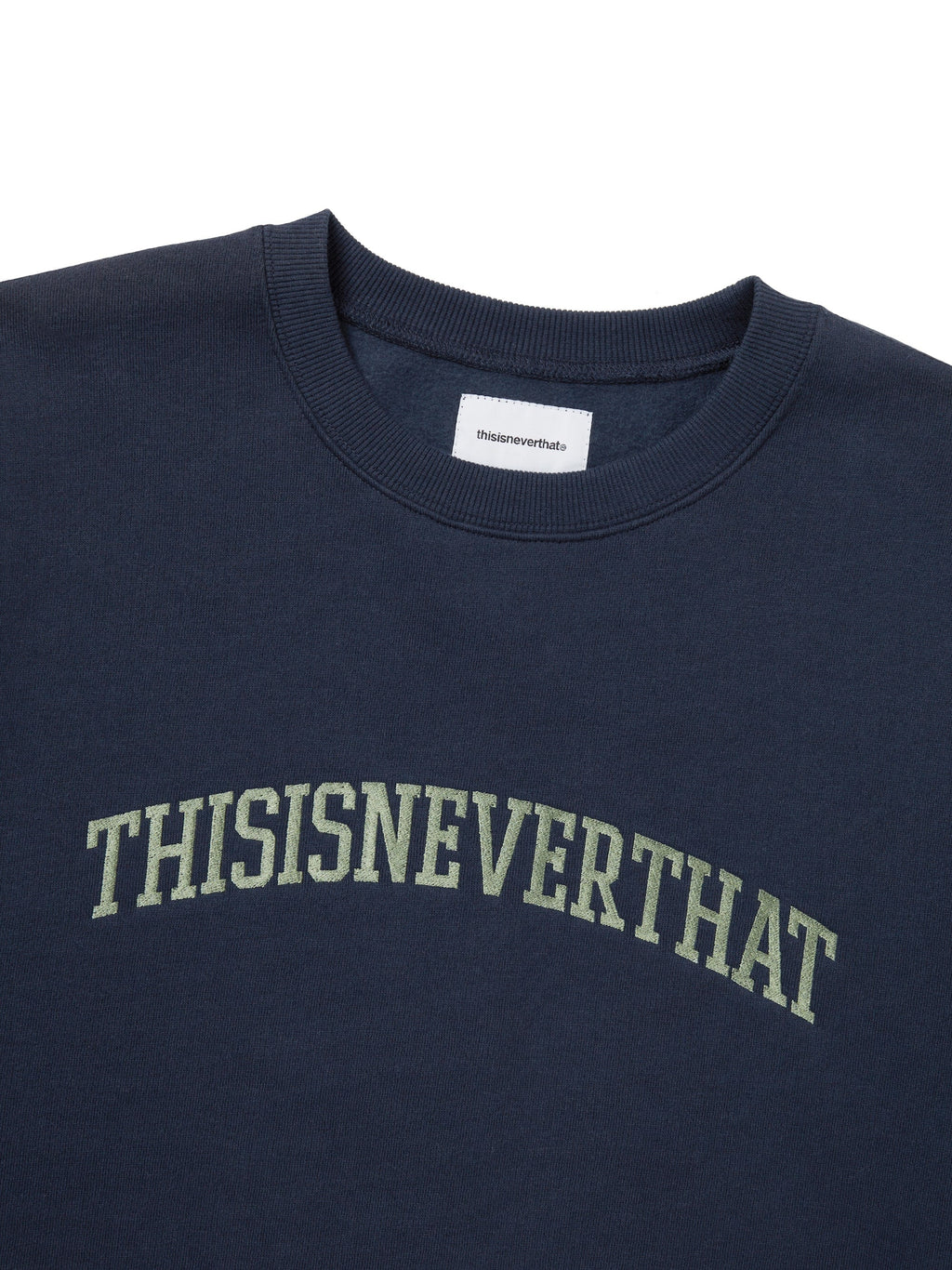 thisisneverthat - Arch-Logo Crewneck (Heather Navy) product image 2 | TRAB K-Fashion Australia