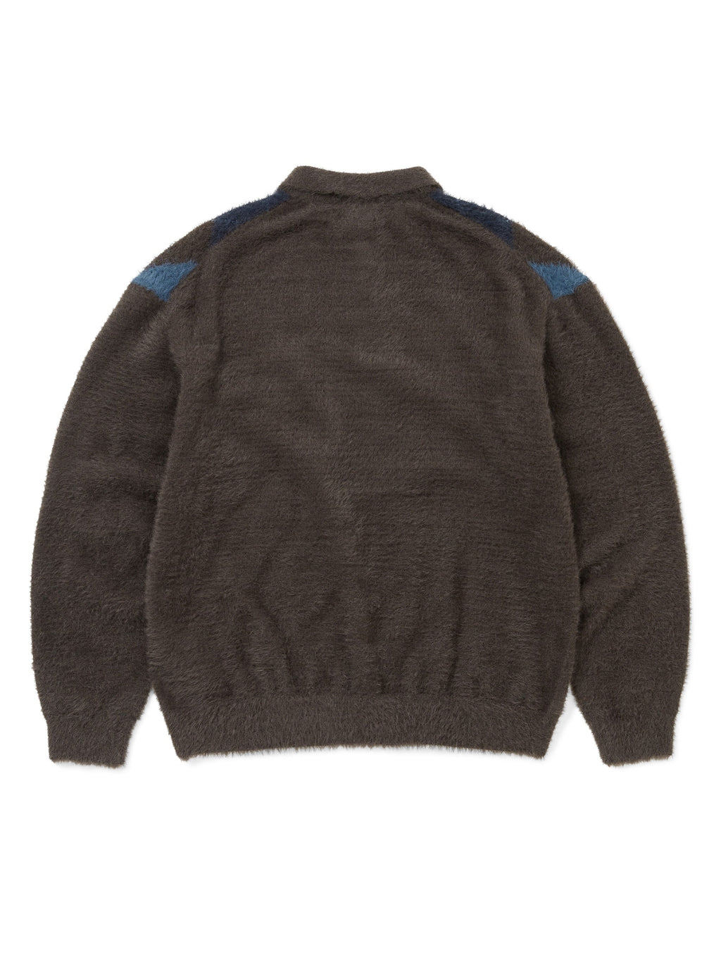 thisisneverthat - Argyle Shaggy Knit Polo (Brown) product image 3 | TRAB K-Fashion Australia
