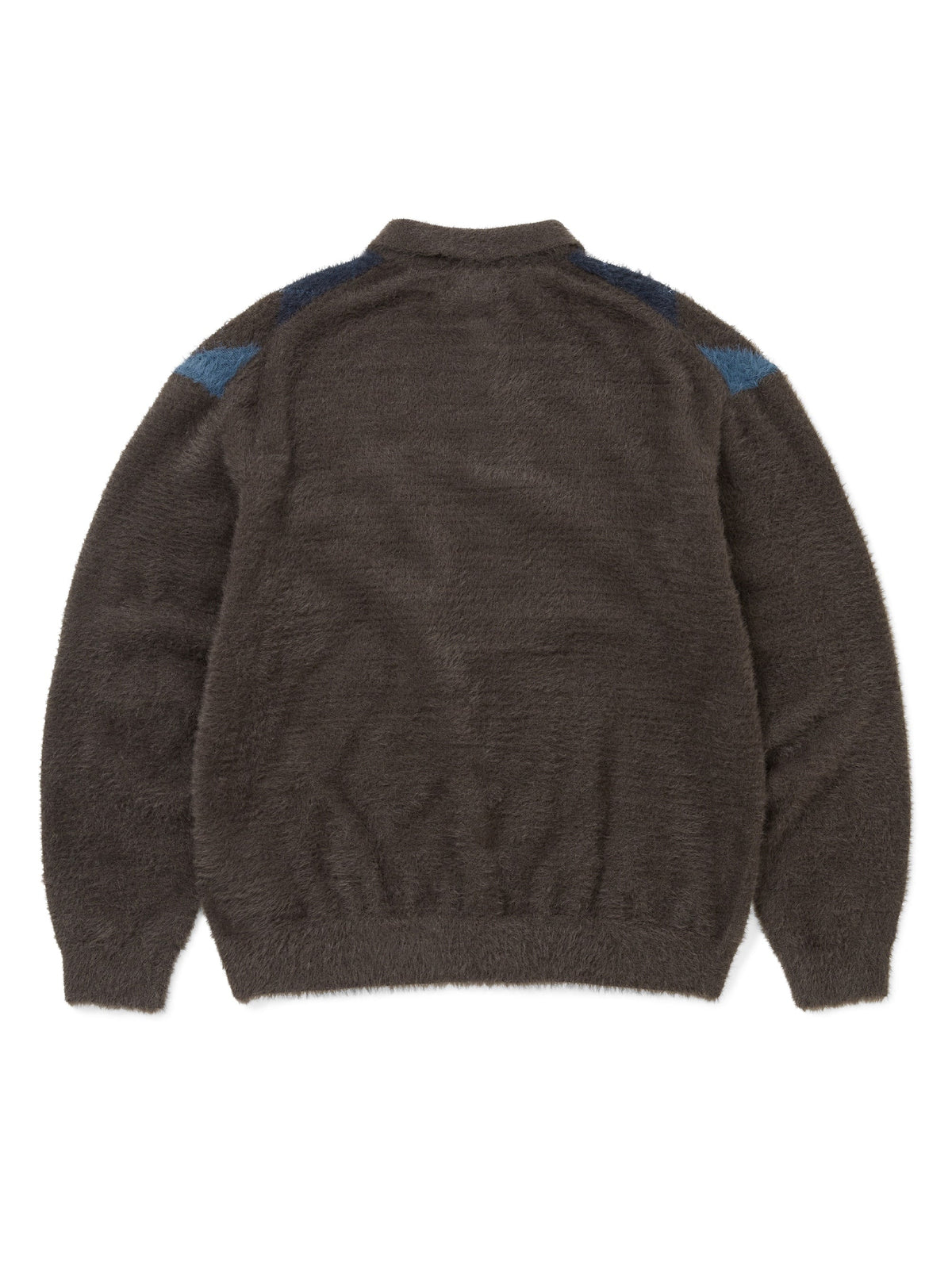 thisisneverthat - Argyle Shaggy Knit Polo (Brown) product image 3 | TRAB K-Fashion Australia