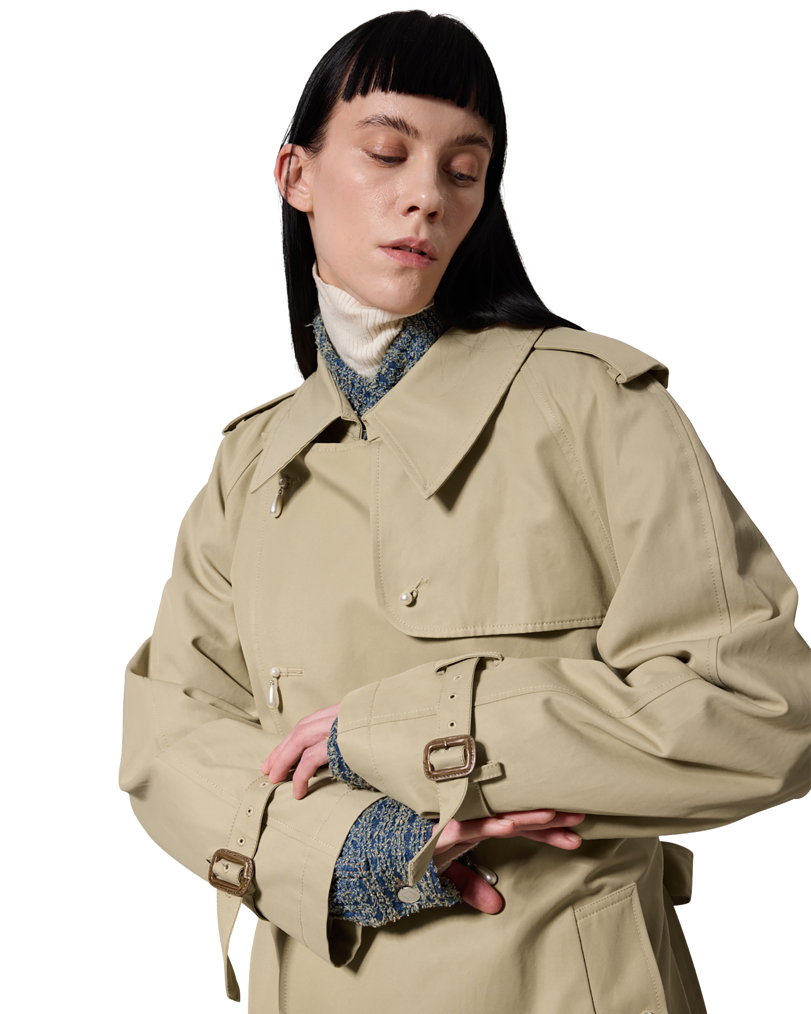 Kimhe Kim - Ariel Trench Coat (Beige) product image 16 | TRAB K-Fashion Australia