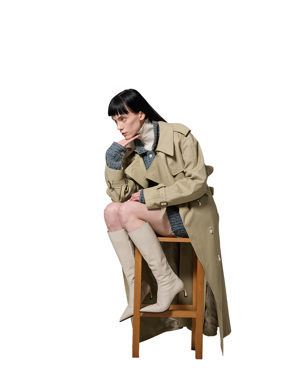 Kimhe Kim - Ariel Trench Coat (Beige) product image 6 | TRAB K-Fashion Australia