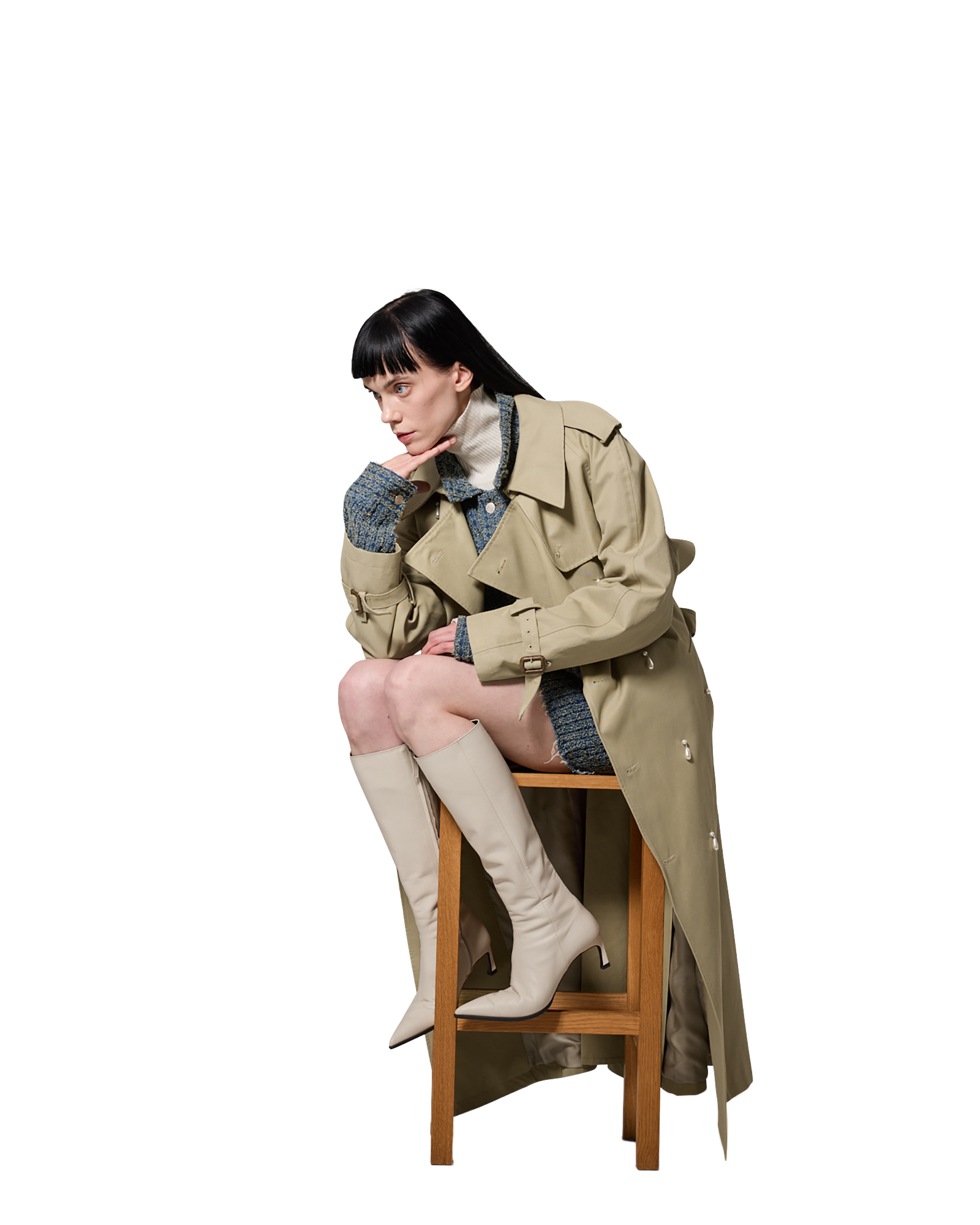 Kimhe Kim - Ariel Trench Coat (Beige) product image 6 | TRAB K-Fashion Australia
