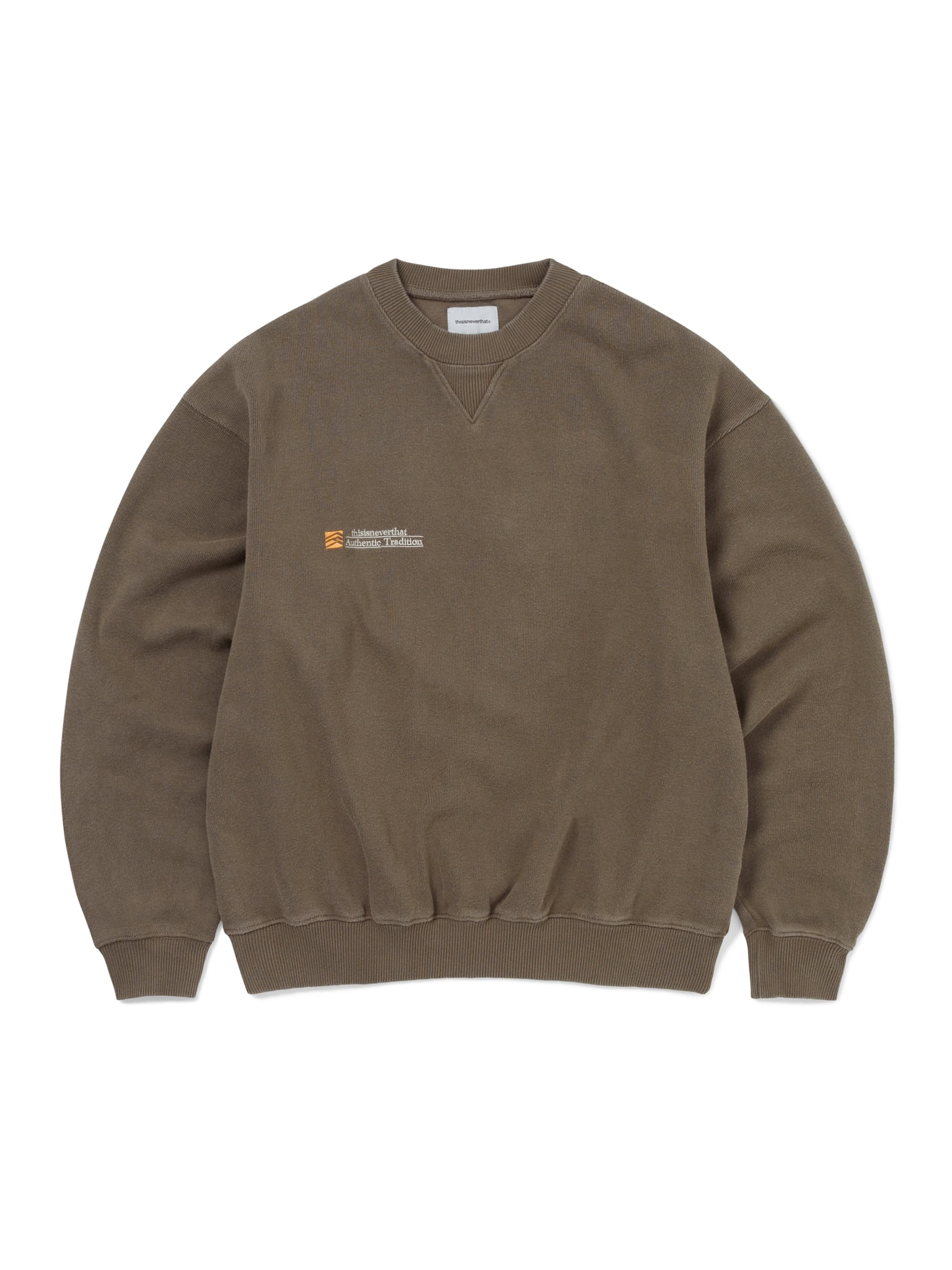 thisisneverthat - Authentic Tradition Crewneck Dark (Mocha) product image 1 | TRAB K-Fashion Australia