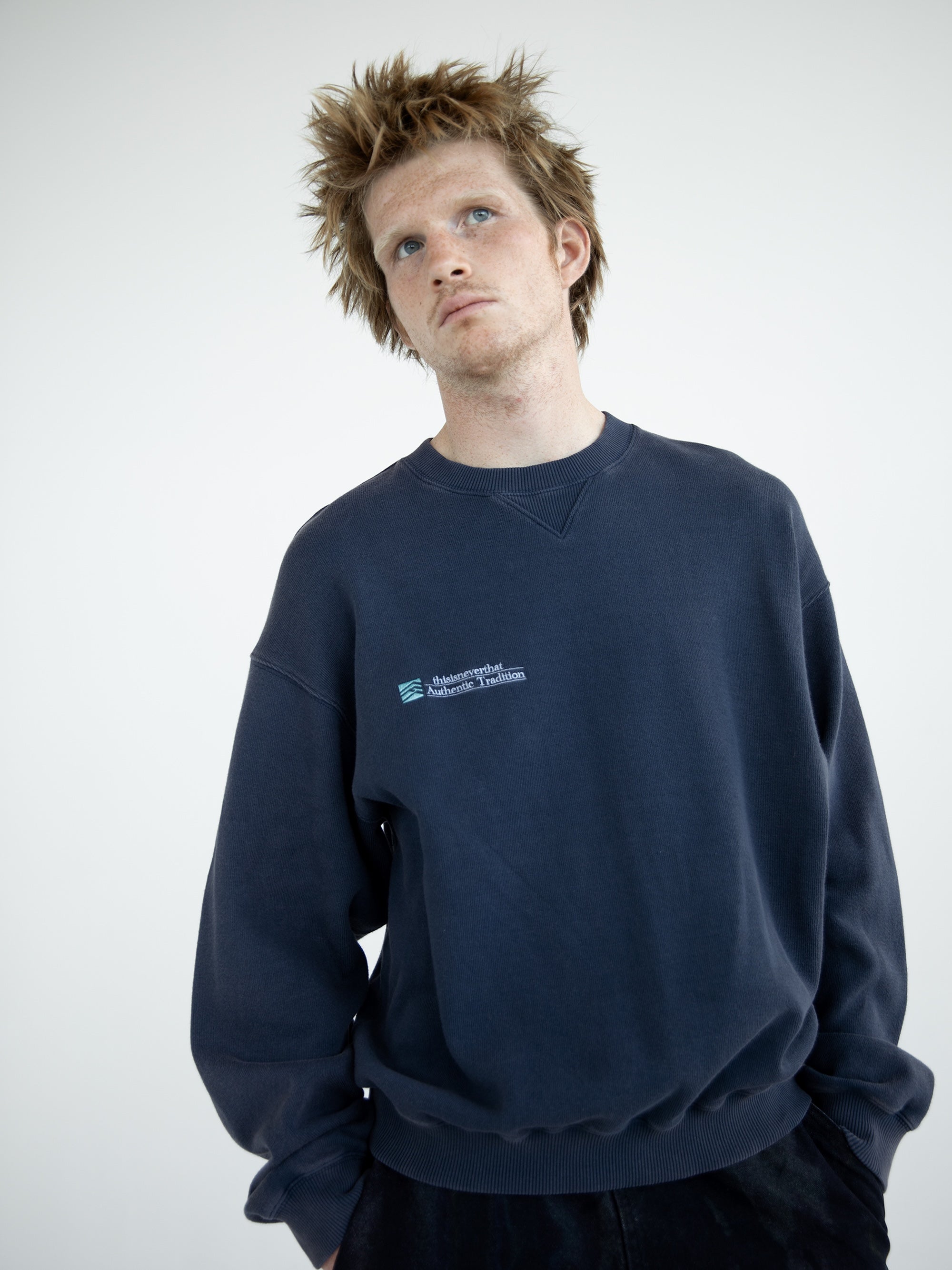thisisneverthat - Authentic Tradition Crewneck (Navy) product image 5 | TRAB K-Fashion Australia