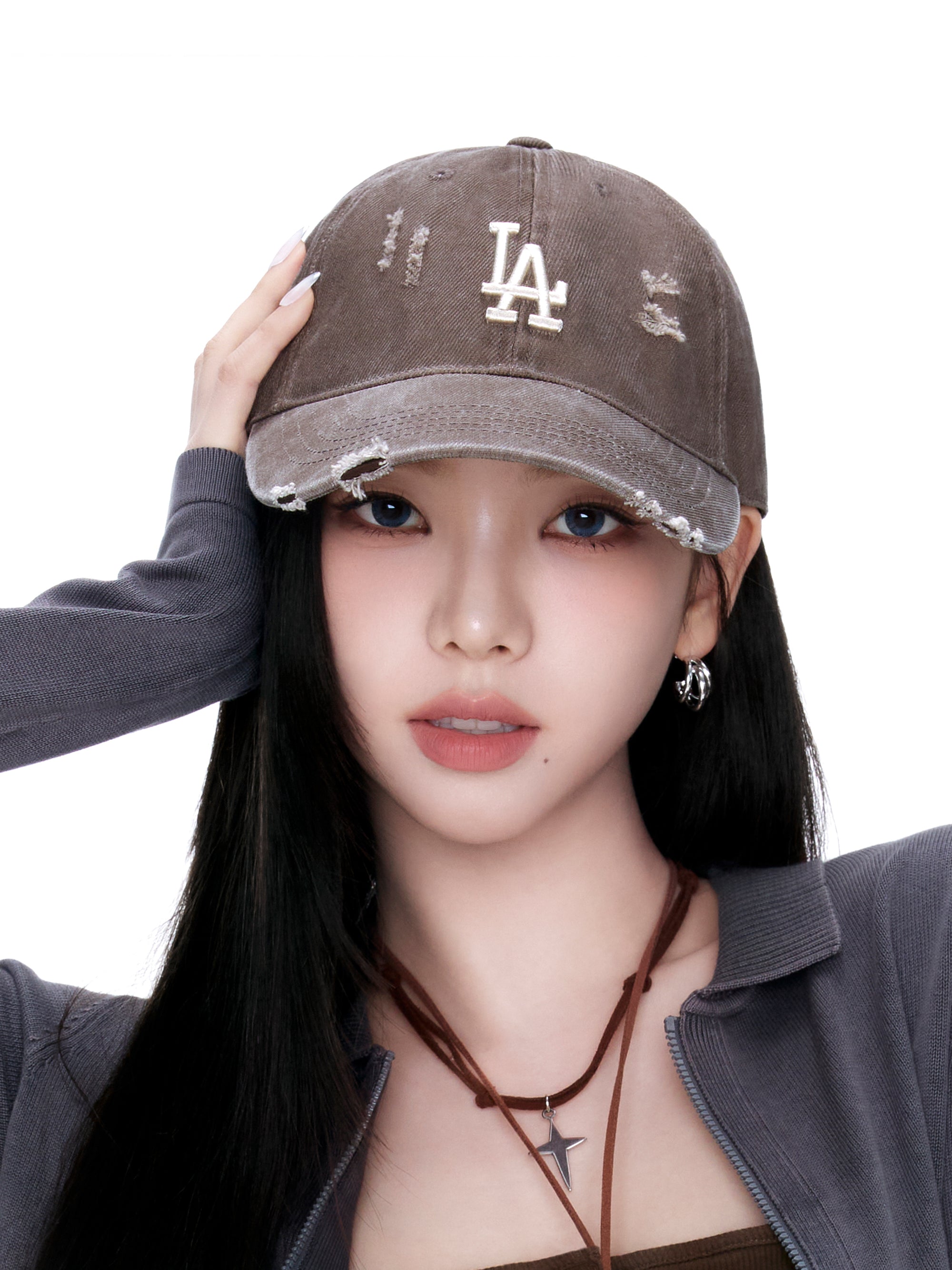 MLB Korea - MLB Damage Washing Unstructured Ball Cap LA Dodgers (Brown) product image 1 | TRAB K-Fashion Australia