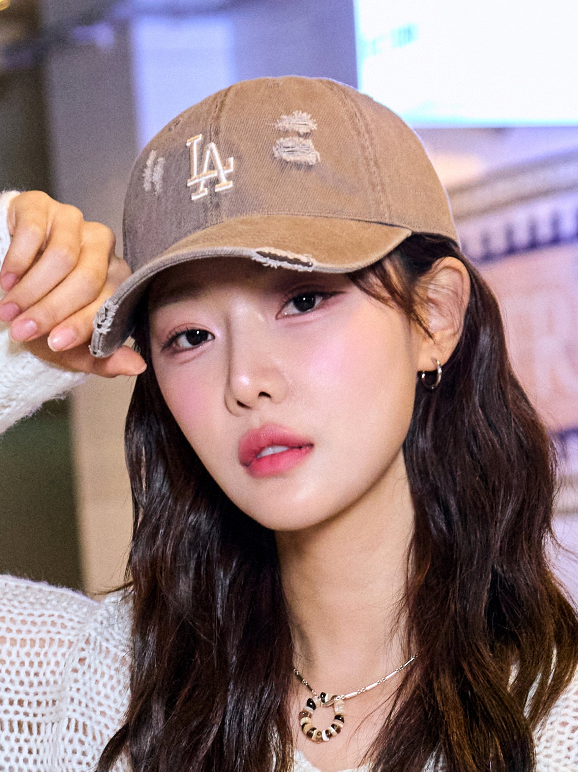 MLB Korea - MLB Damage Washing Unstructured Ball Cap LA Dodgers (Brown) product image 3 | TRAB K-Fashion Australia