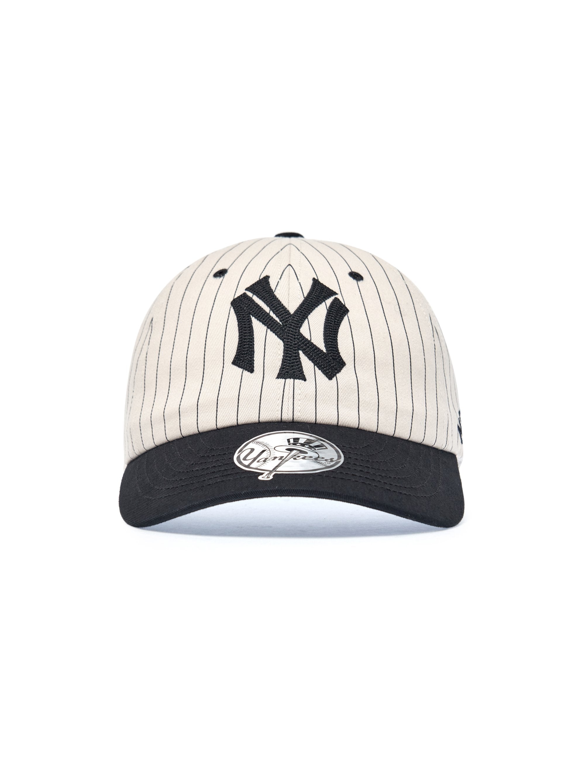 MLB Korea - MLB Signature Stripe Unstructured Ball Cap New York Yankees (Black) product image 7 | TRAB K-Fashion Australia