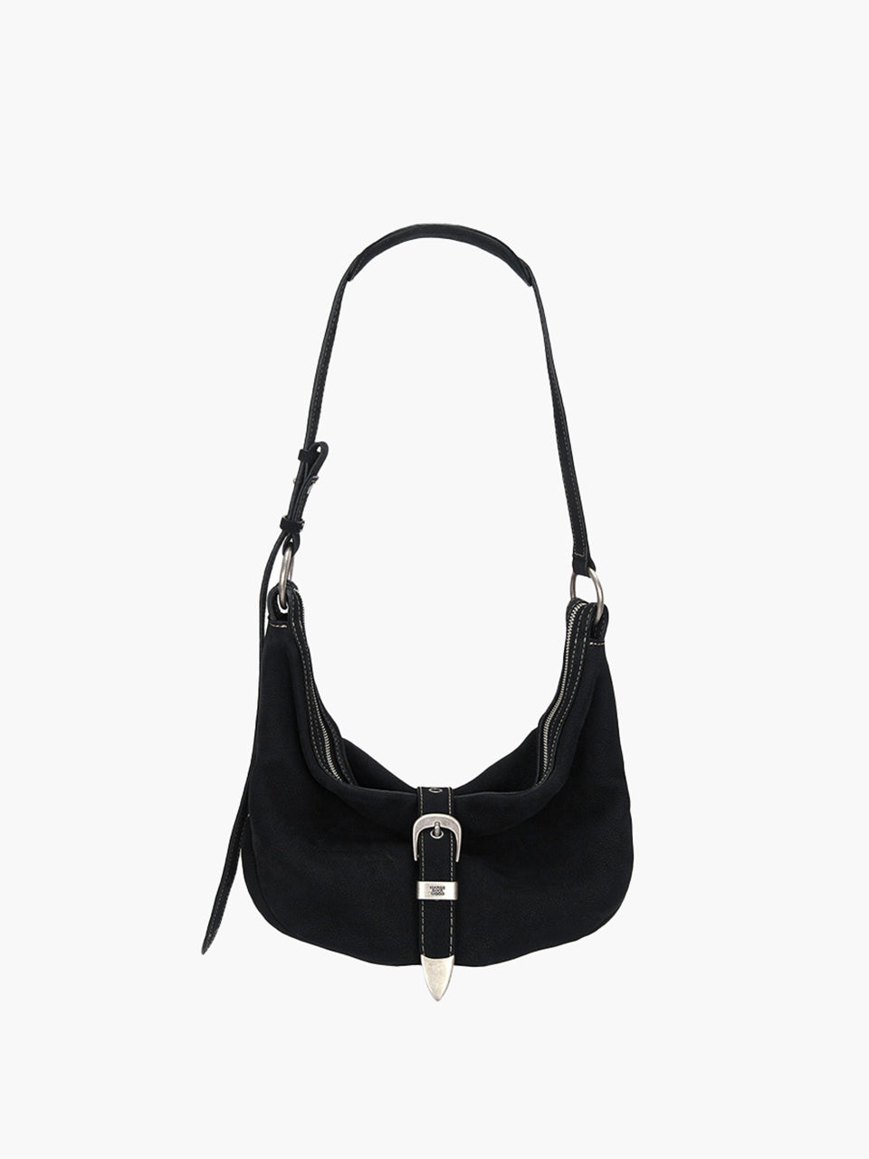 Marge Sherwood - Belted Hobo Medium (Black Nubuck) product image 1 | TRAB K-Fashion Australia