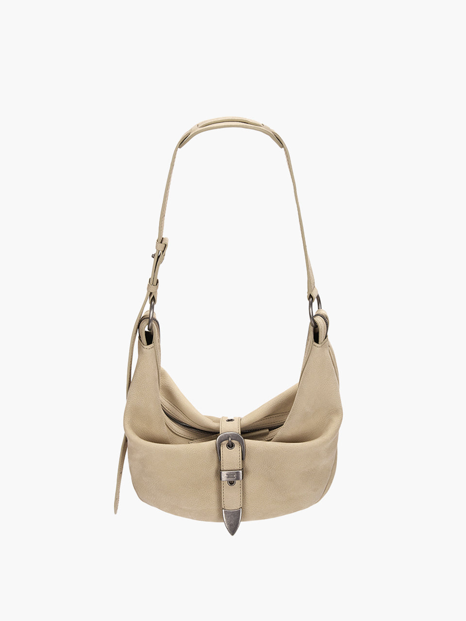 Marge Sherwood - Belted Hobo Medium (Nude Nubuck) product image 1 | TRAB K-Fashion Australia