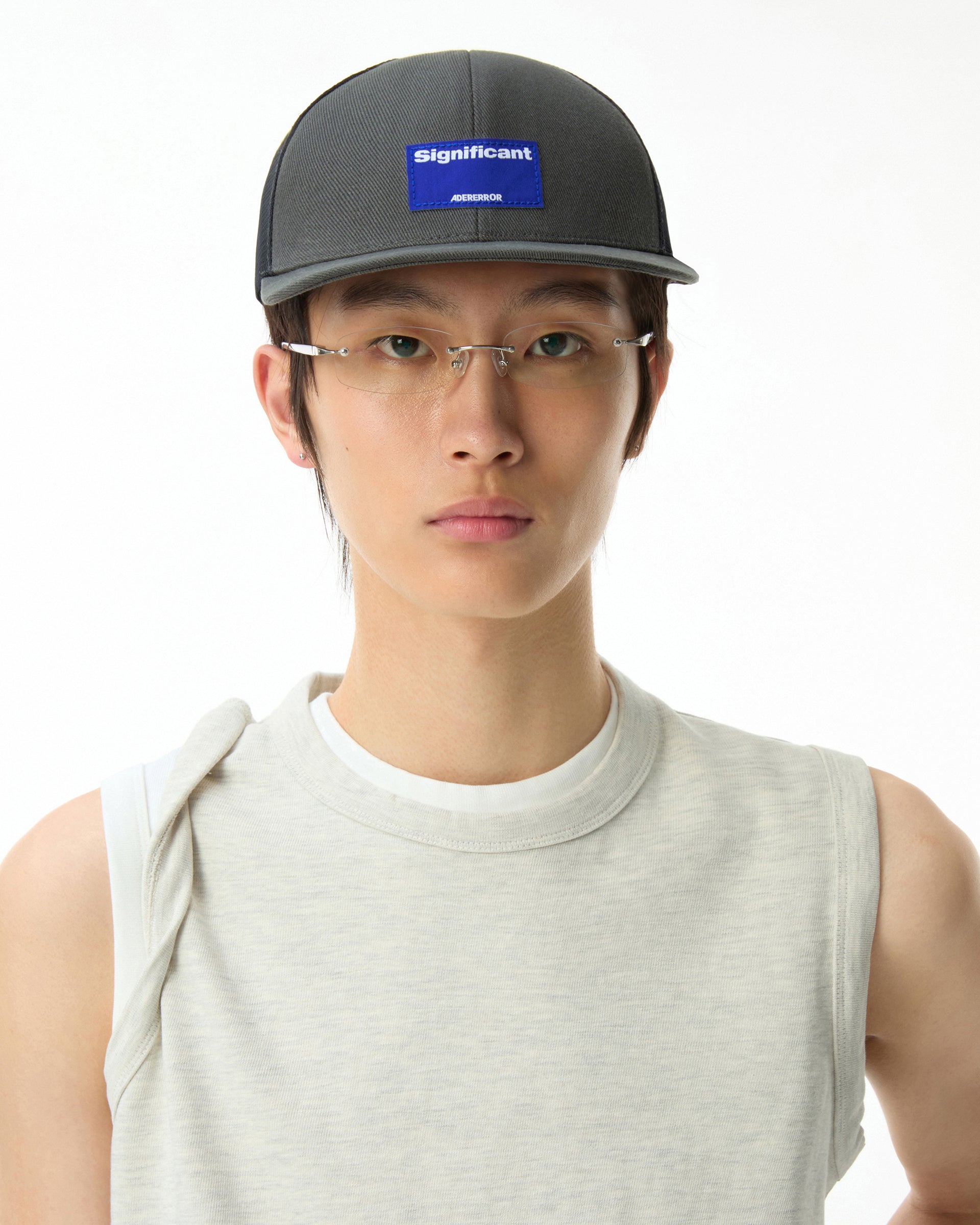 Ader Error - Sig; BL Tag Cap 05 (Charcoal) product image 6 | TRAB K-Fashion Australia