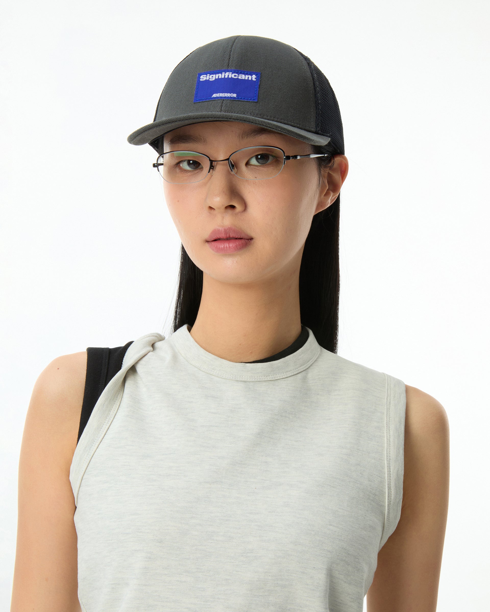 Ader Error - Sig; BL Tag Cap 05 (Charcoal) product image 1 | TRAB K-Fashion Australia
