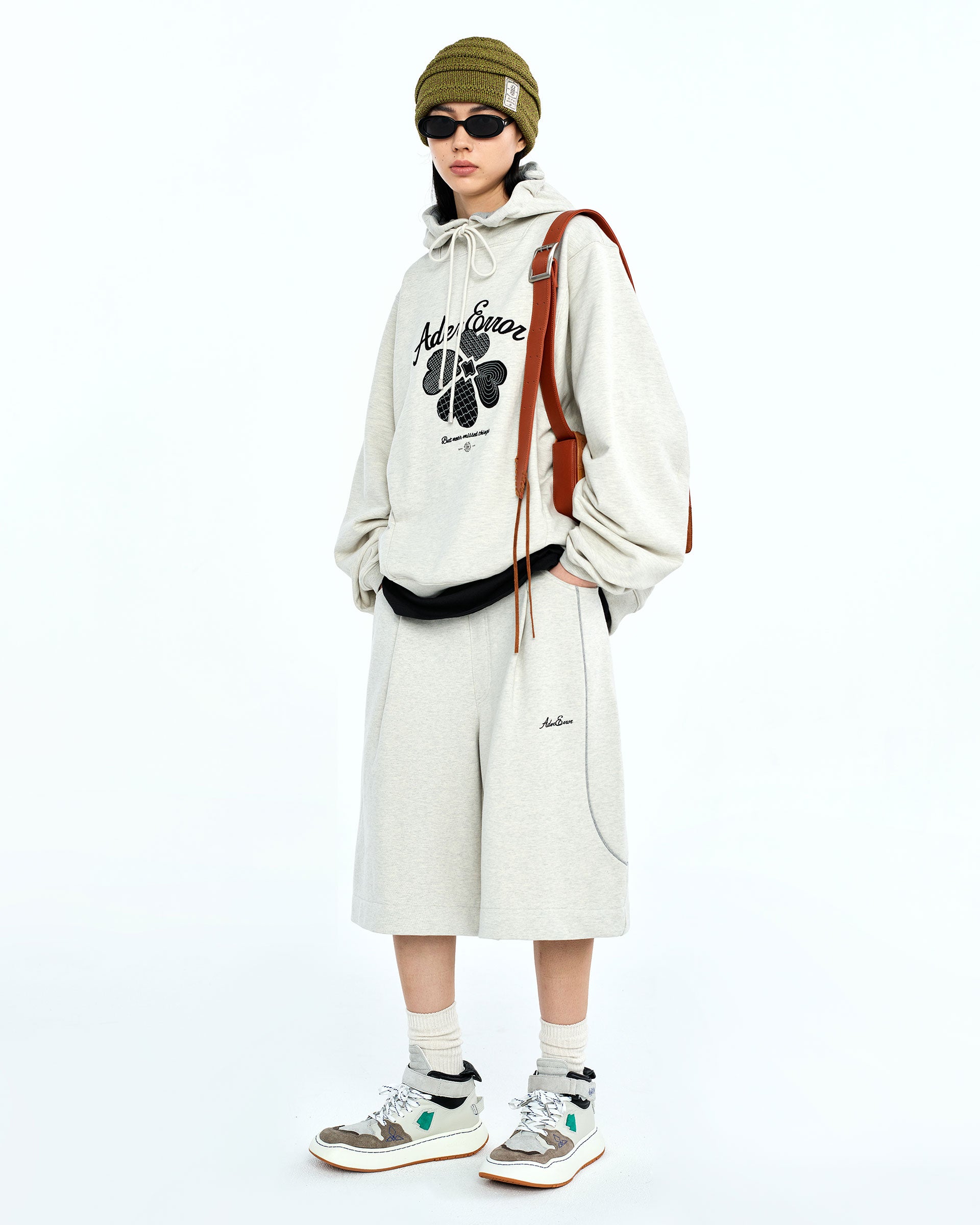 Ader Error - Tever logo sweatshorts (Oatmeal) product image 1 | TRAB K-Fashion Australia