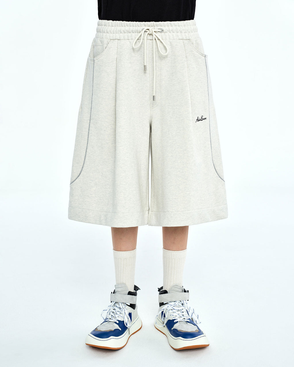 Ader Error - Tever logo sweatshorts (Oatmeal) product image 2 | TRAB K-Fashion Australia