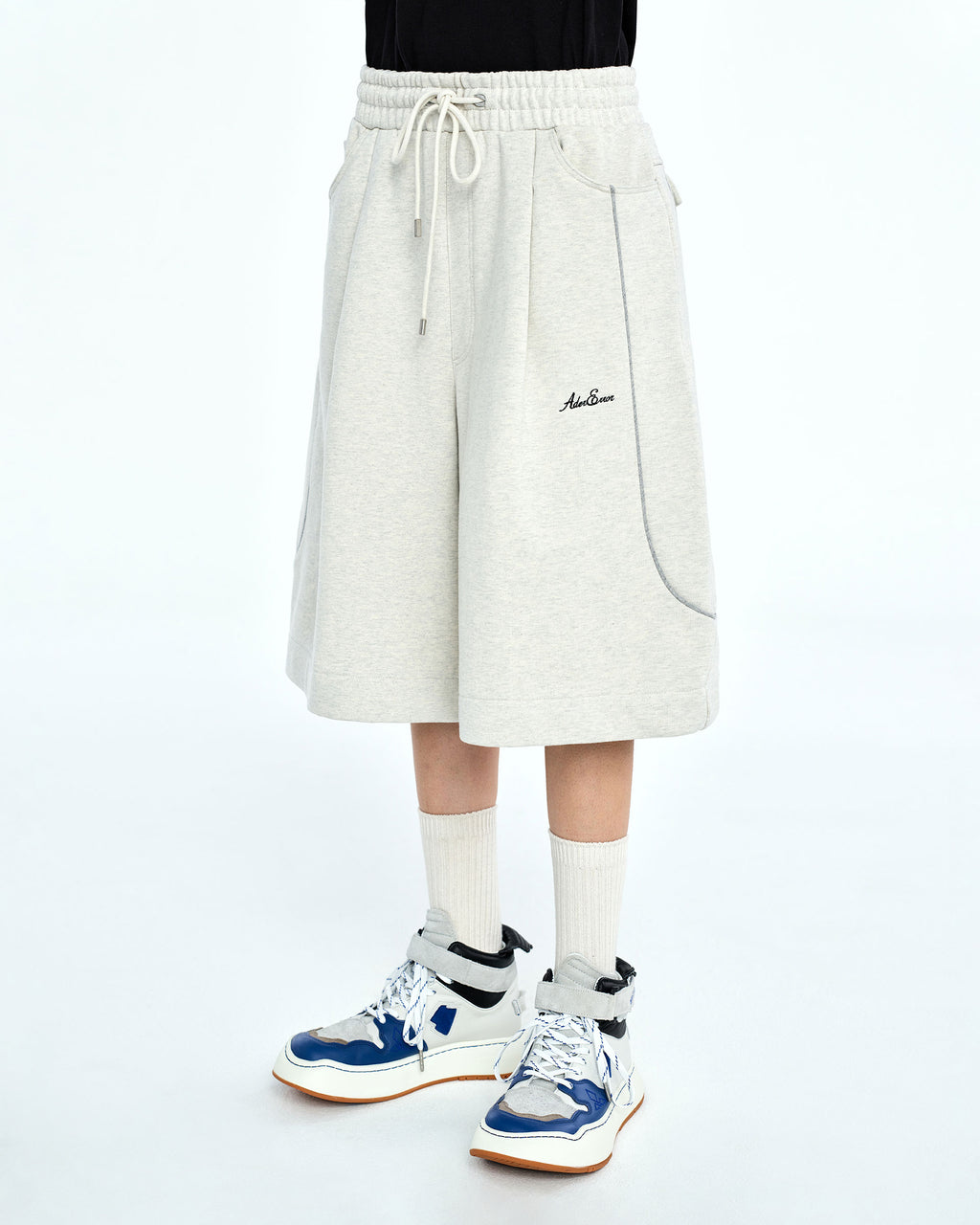 Ader Error - Tever logo sweatshorts (Oatmeal) product image 3 | TRAB K-Fashion Australia