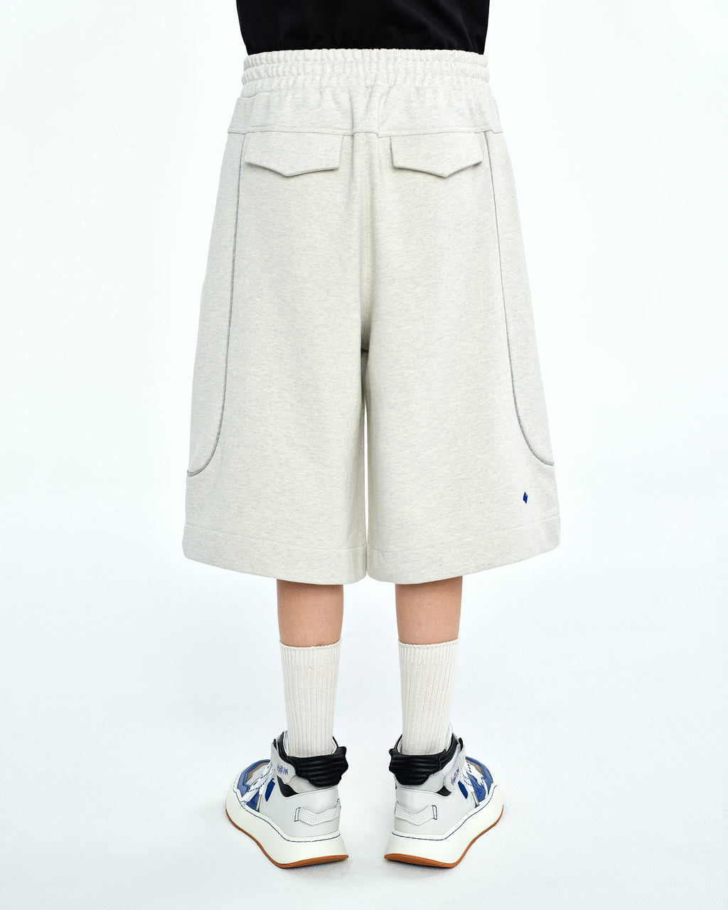 Ader Error - Tever logo sweatshorts (Oatmeal) product image 4 | TRAB K-Fashion Australia