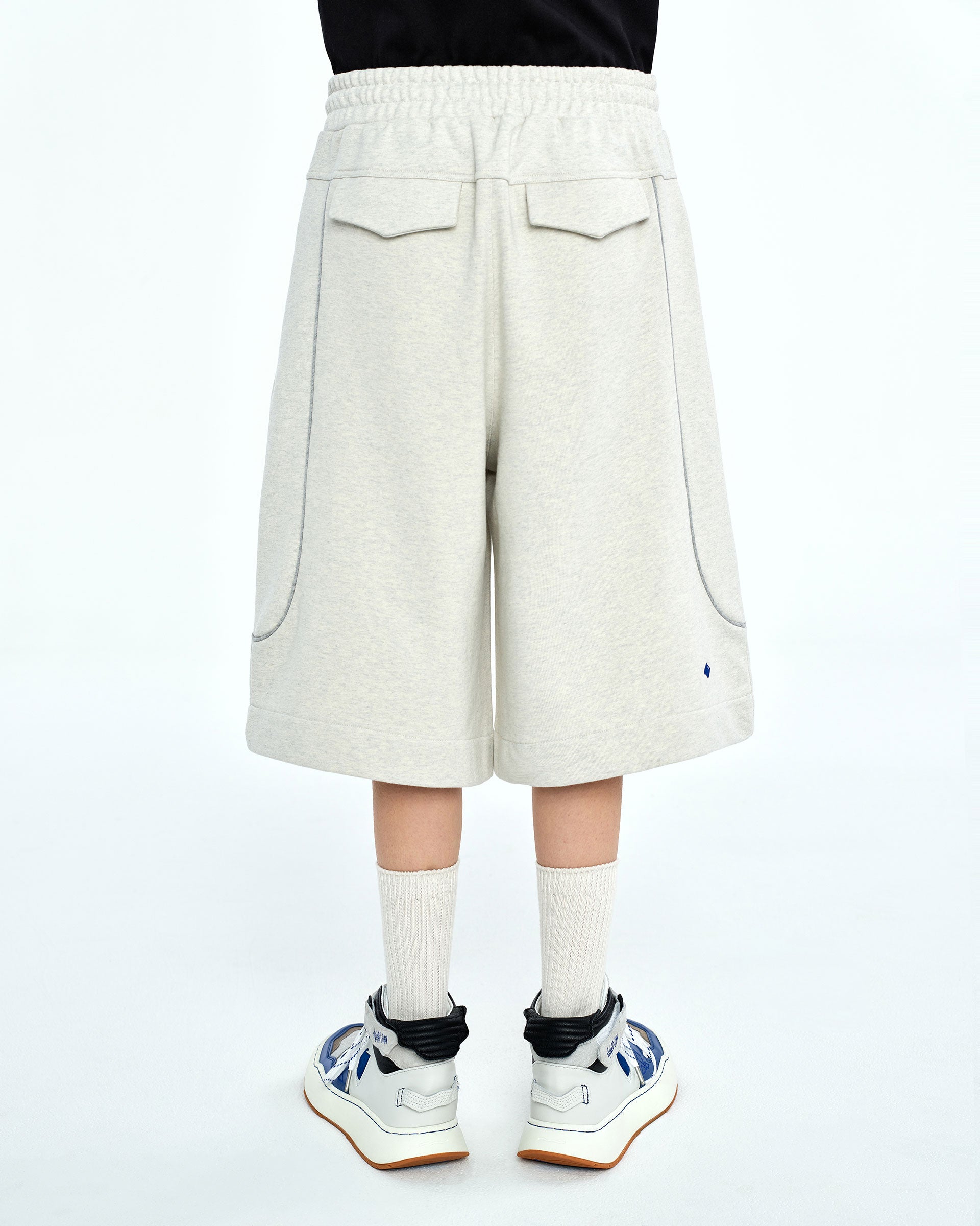 Ader Error - Tever logo sweatshorts (Oatmeal) product image 4 | TRAB K-Fashion Australia