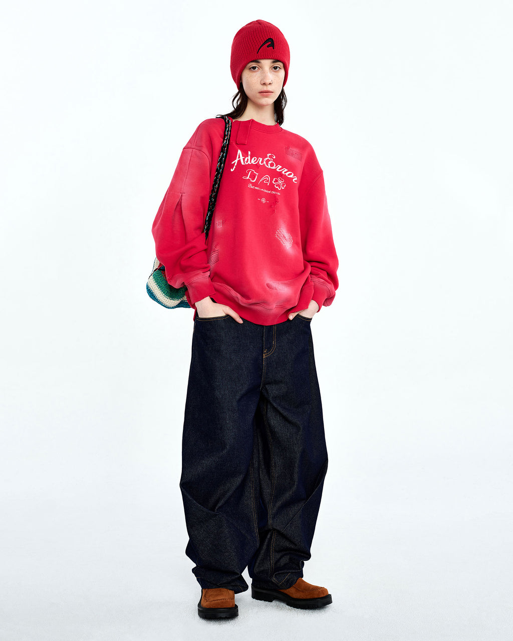 Ader Error - Sollec sweatshirt (Red) product image 1 | TRAB K-Fashion Australia