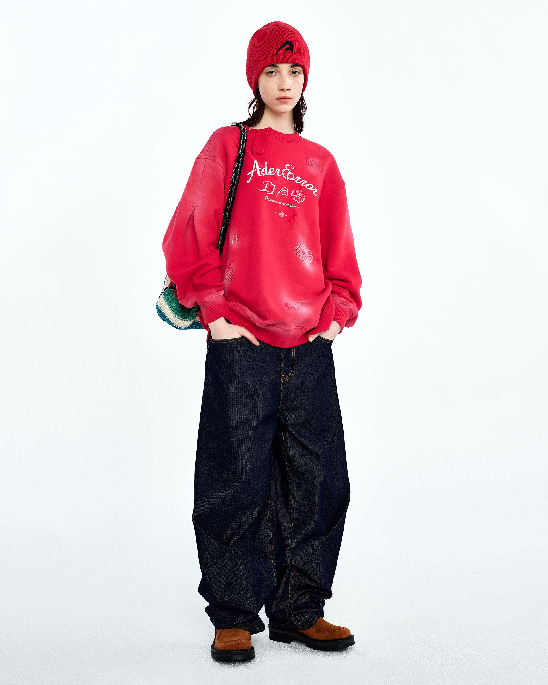 Ader Error - Sollec sweatshirt (Red) product image 1 | TRAB K-Fashion Australia
