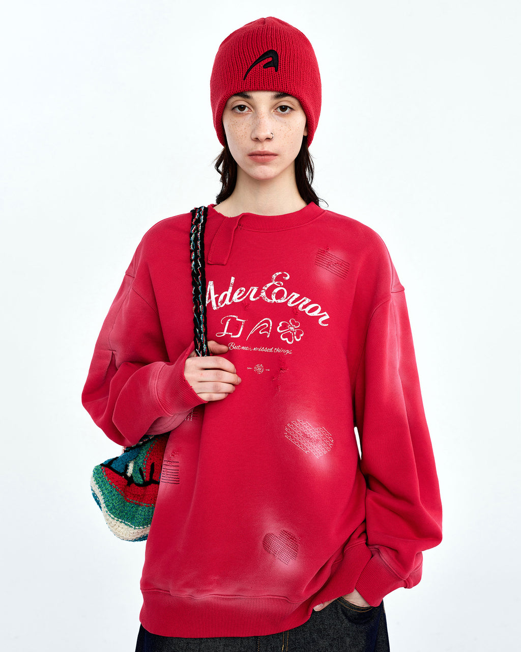 Ader Error - Sollec sweatshirt (Red) product image 2 | TRAB K-Fashion Australia