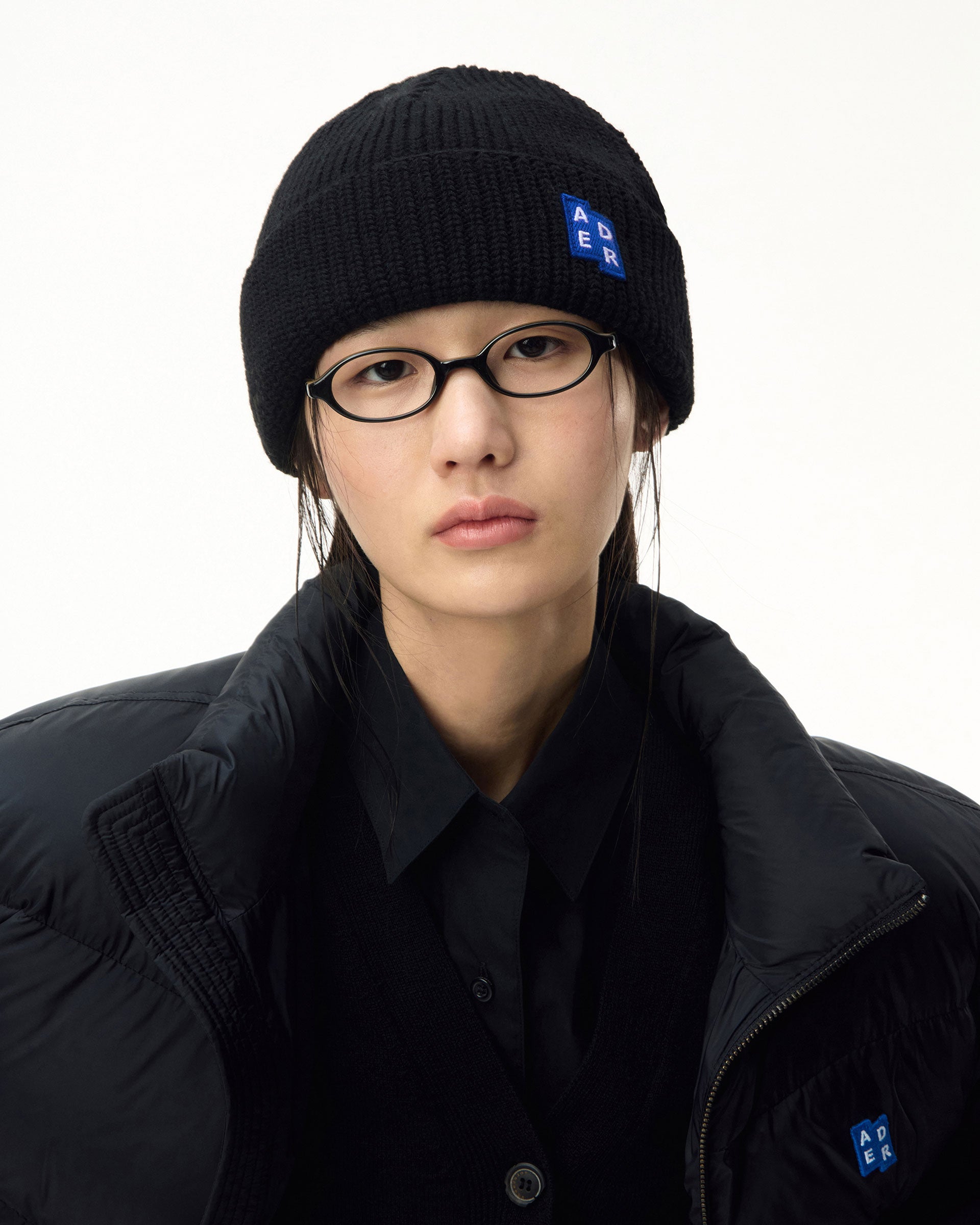 Ader Error - Sig; BL Tag beanie 01 (Noir) product image 1 | TRAB K-Fashion Australia