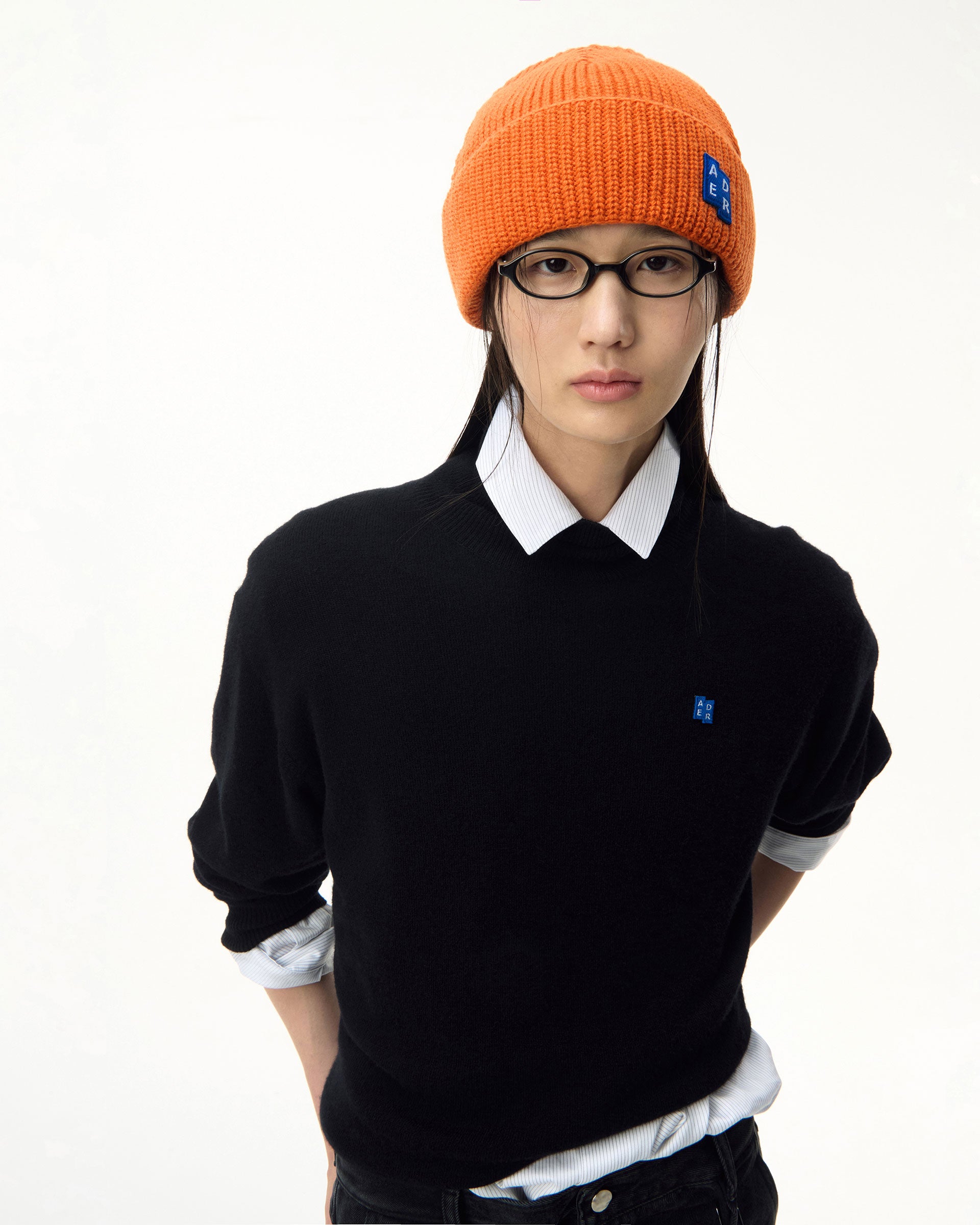 Ader Error - Sig; BL Tag beanie 01 (Orange) product image 1 | TRAB K-Fashion Australia