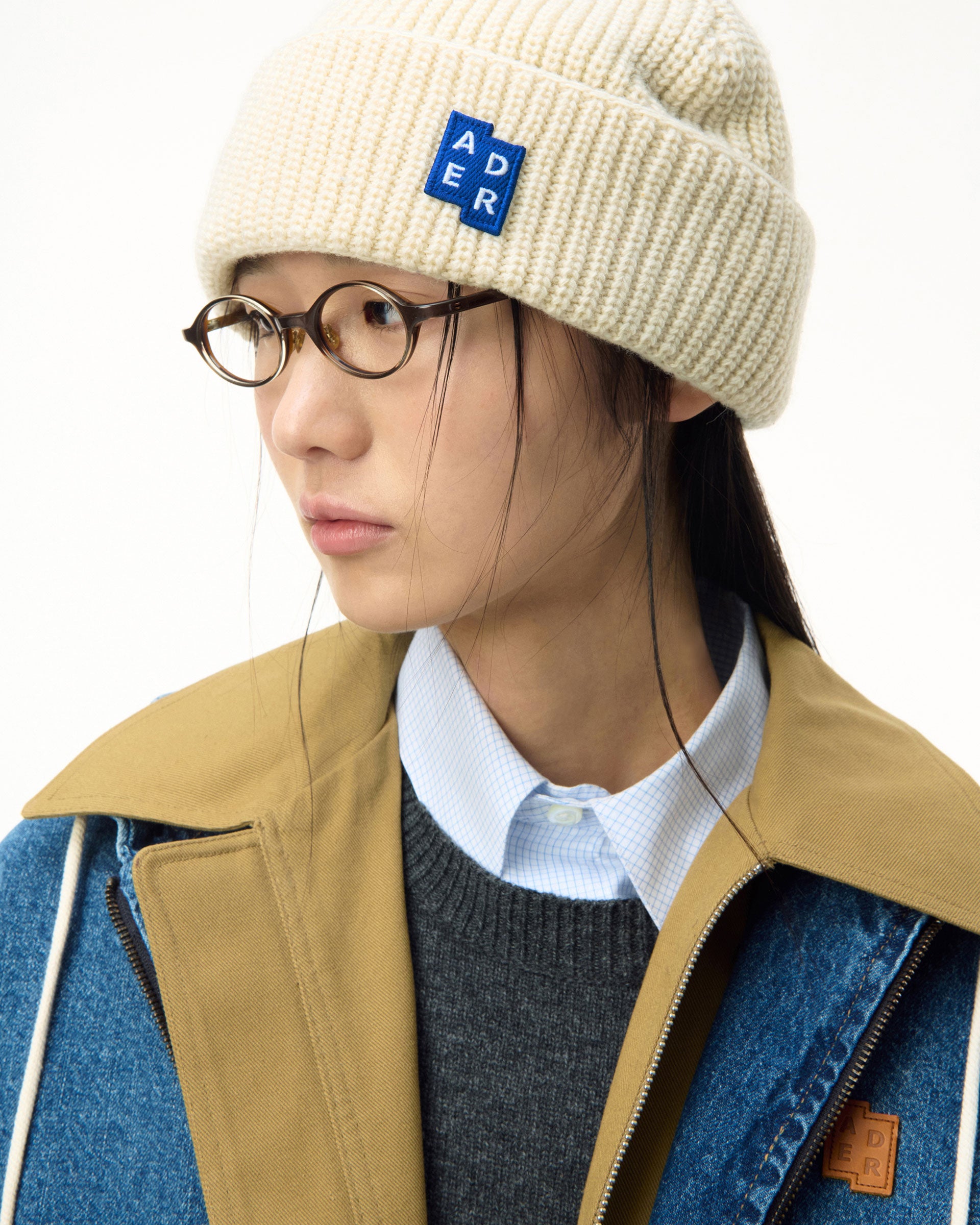 Ader Error - Sig; BL Tag beanie 01 (Off White) product image 1 | TRAB K-Fashion Australia