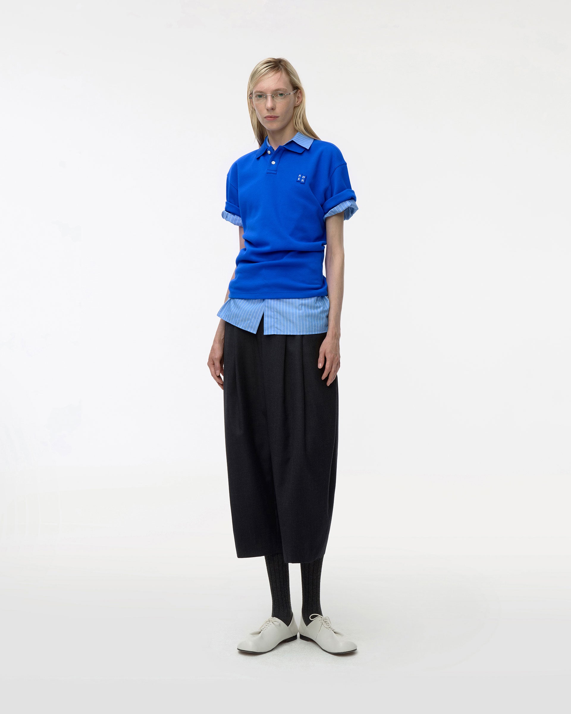 Ader Error - Sig; BL Tag polo t-shirt 01 (Z-Blue) product image 1 | TRAB K-Fashion Australia