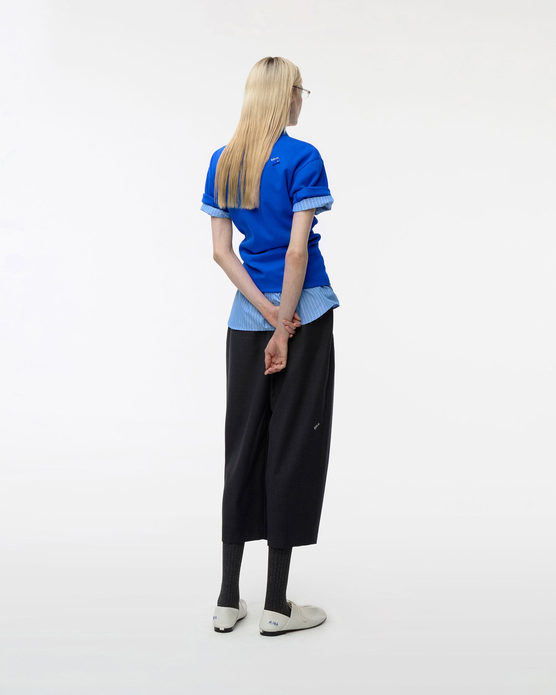 Ader Error - Sig; BL Tag polo t-shirt 01 (Z-Blue) product image 2 | TRAB K-Fashion Australia