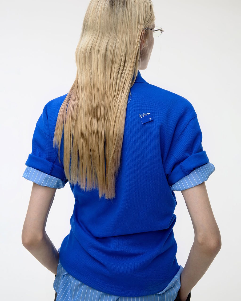 Ader Error - Sig; BL Tag polo t-shirt 01 (Z-Blue) product image 5 | TRAB K-Fashion Australia