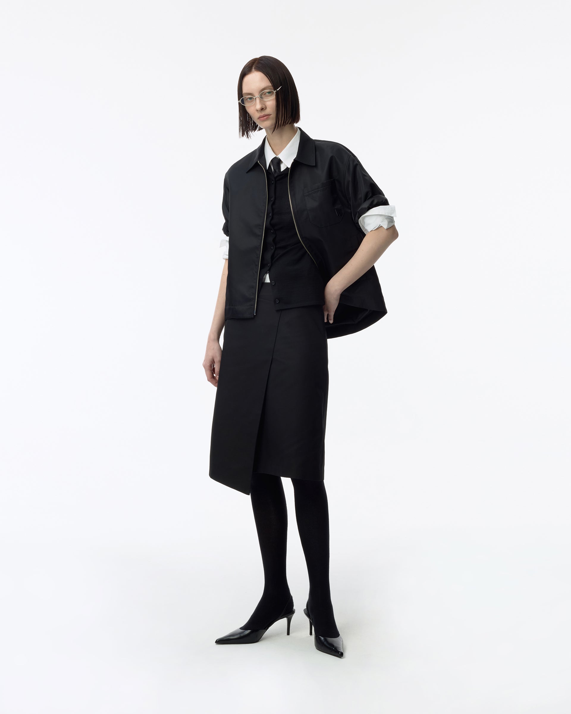 Ader Error - Sig; BK Tag half sleeve shirt 02 (Noir) product image 1 | TRAB K-Fashion Australia